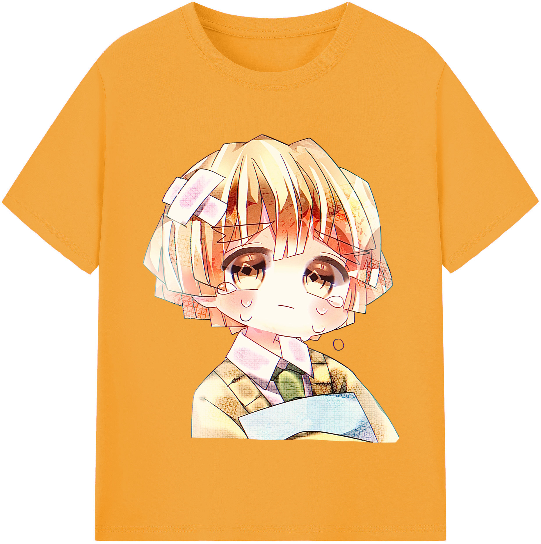 （画像用） 鬼滅の刃（きめつのやいば）我妻 善逸／あがつま ぜんいつ Agatsuma Zenitsu レディースカジュアルプリントTシャツ（綿100％）