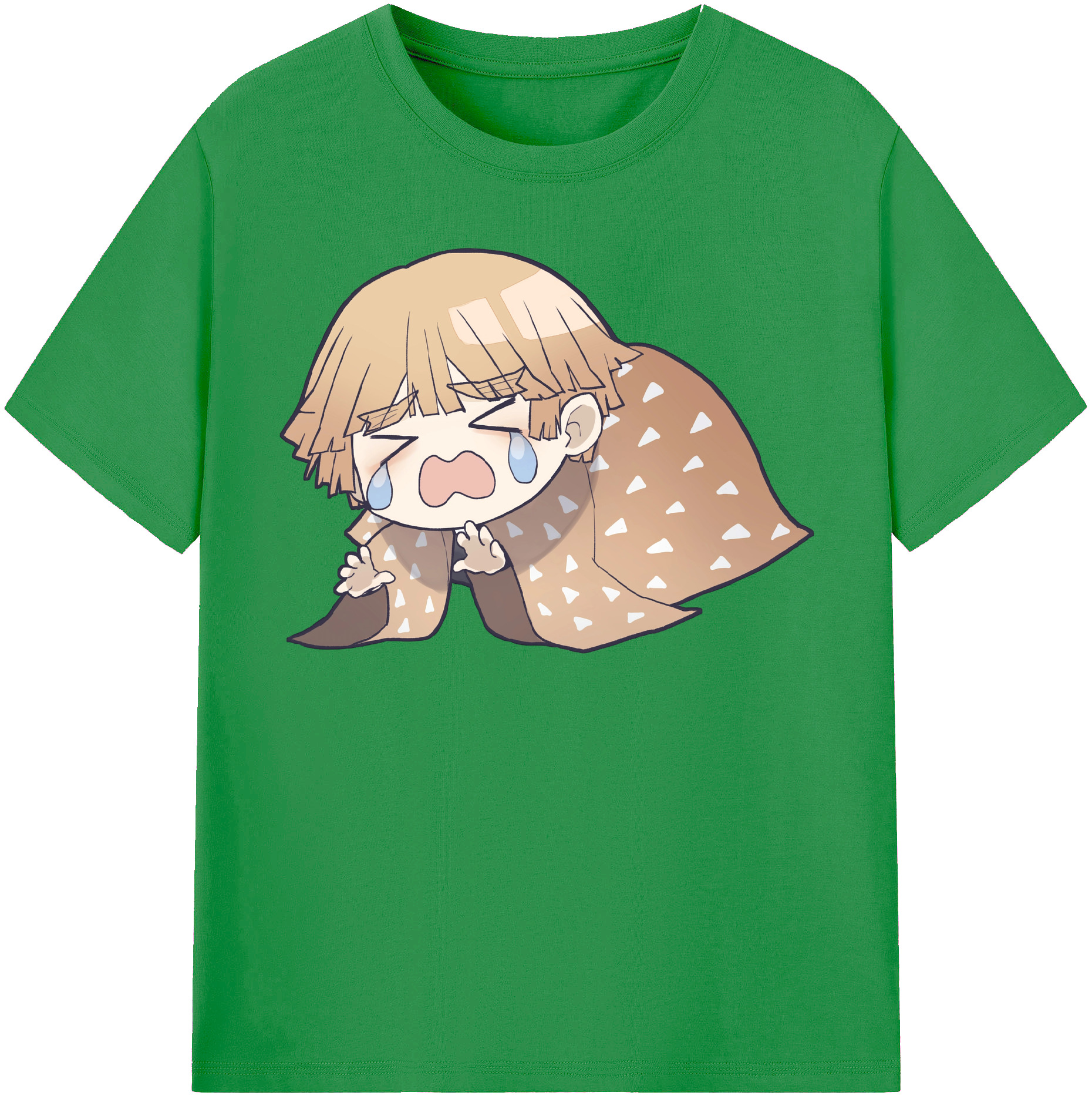 （画像用） 鬼滅の刃（きめつのやいば）我妻 善逸／あがつま ぜんいつ Agatsuma Zenitsu レディースカジュアルプリントTシャツ（綿100％）
