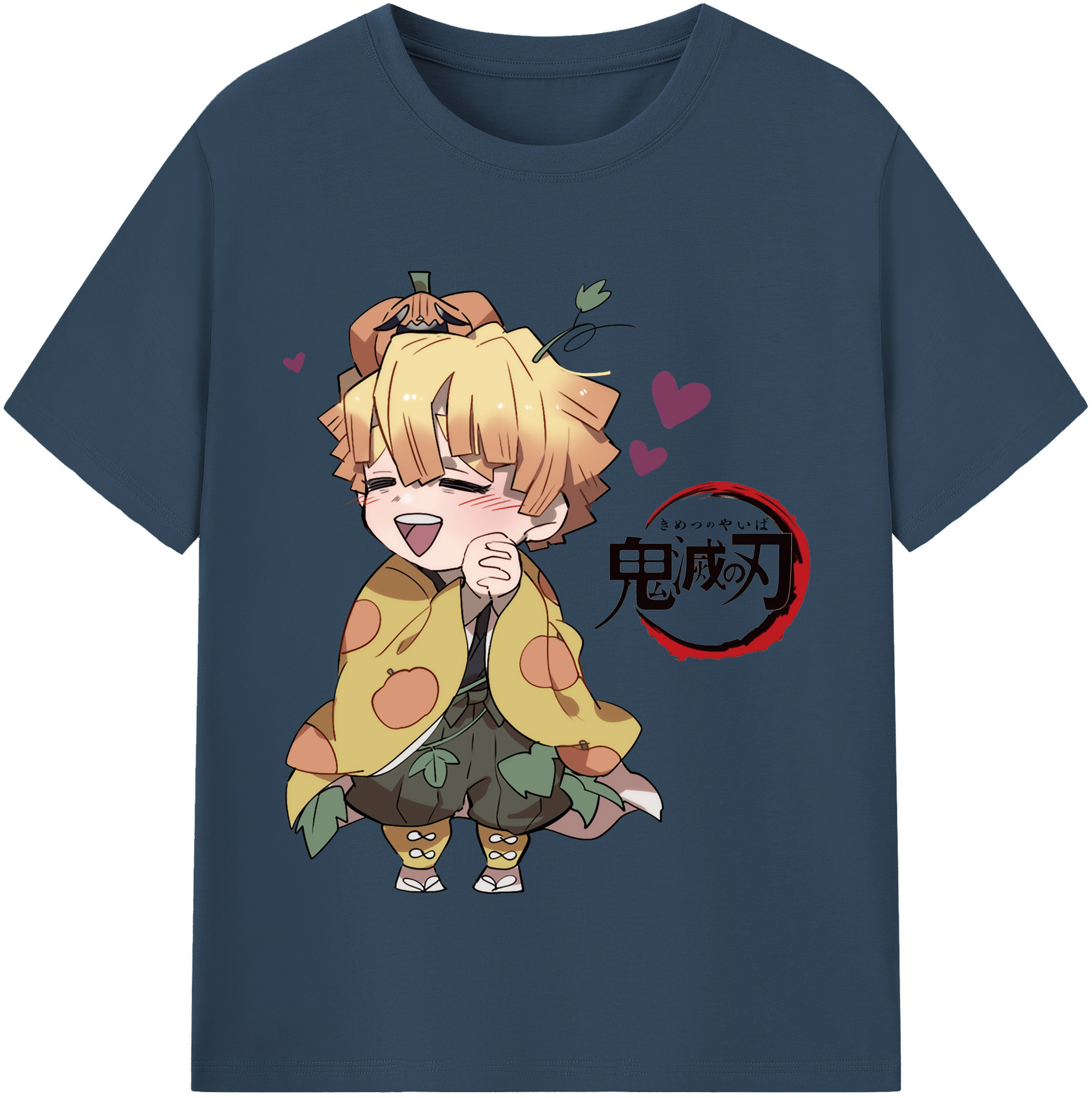 （画像用） 鬼滅の刃（きめつのやいば）我妻 善逸／あがつま ぜんいつ Agatsuma Zenitsu レディースカジュアルプリントTシャツ（綿100％）