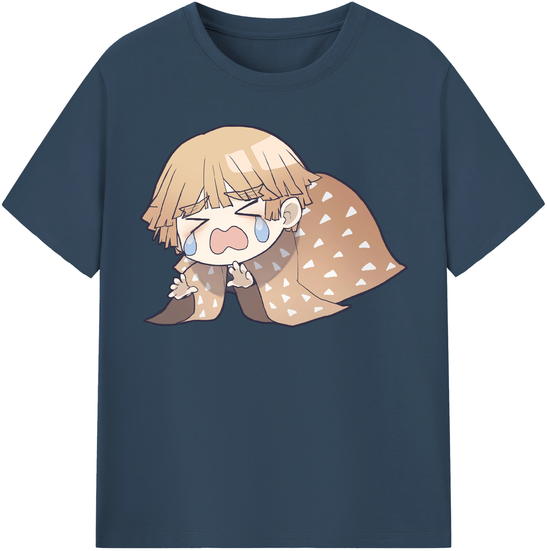 （画像用） 鬼滅の刃（きめつのやいば）我妻 善逸／あがつま ぜんいつ Agatsuma Zenitsu レディースカジュアルプリントTシャツ（綿100％）