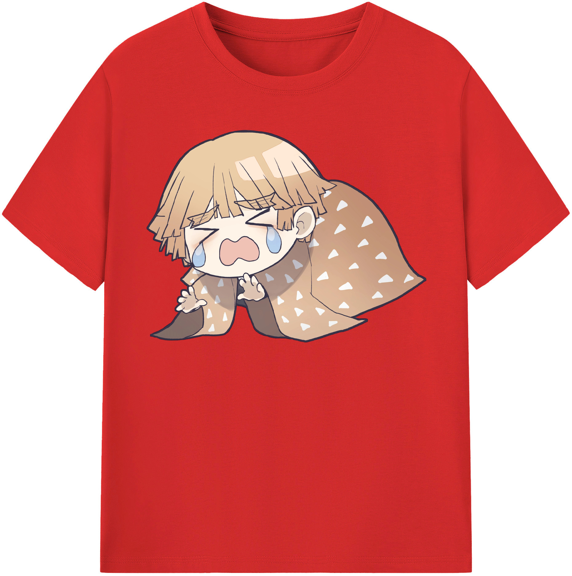 （画像用） 鬼滅の刃（きめつのやいば）我妻 善逸／あがつま ぜんいつ Agatsuma Zenitsu レディースカジュアルプリントTシャツ（綿100％）