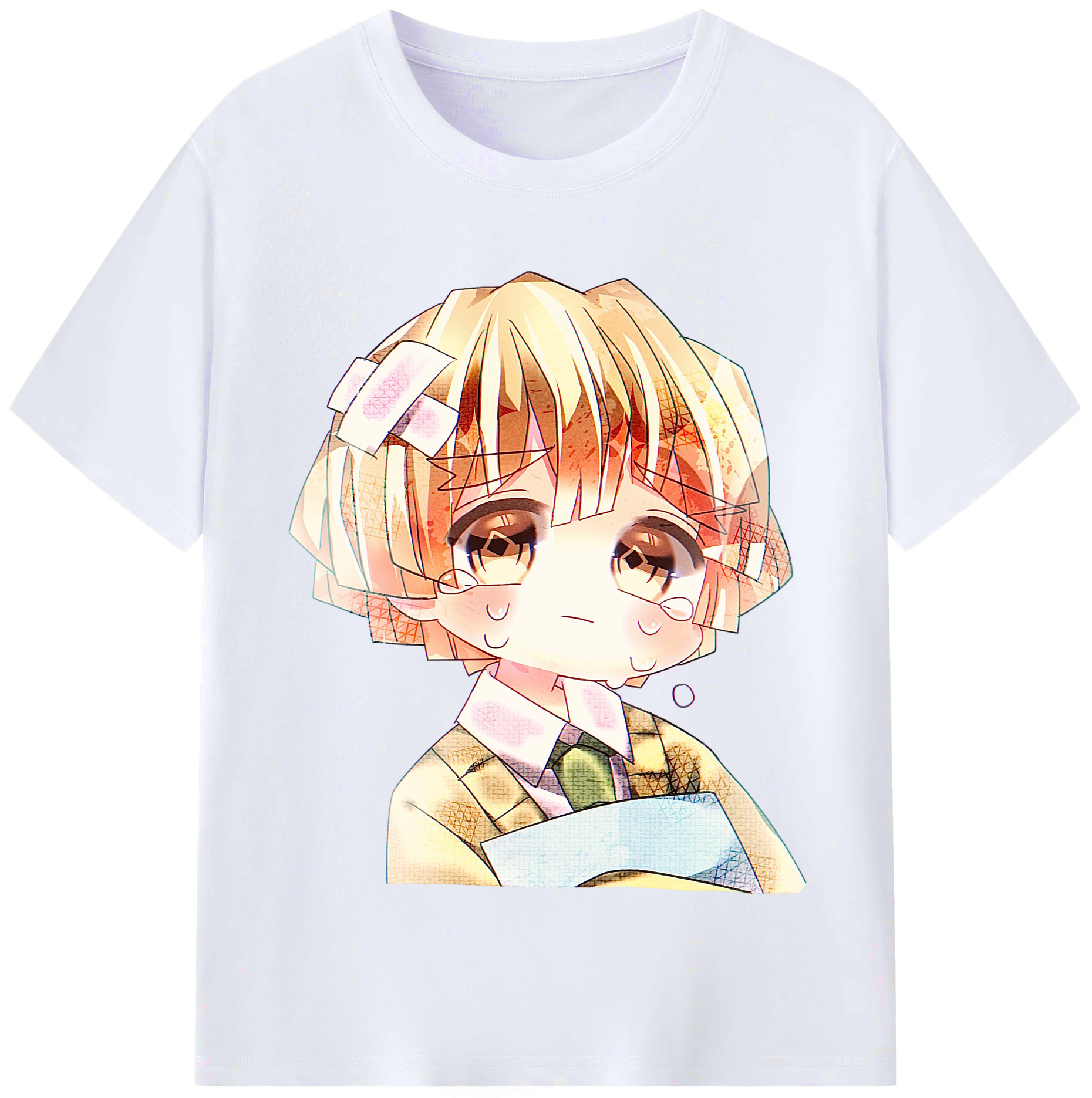 （画像用） 鬼滅の刃（きめつのやいば）我妻 善逸／あがつま ぜんいつ Agatsuma Zenitsu レディースカジュアルプリントTシャツ（綿100％）