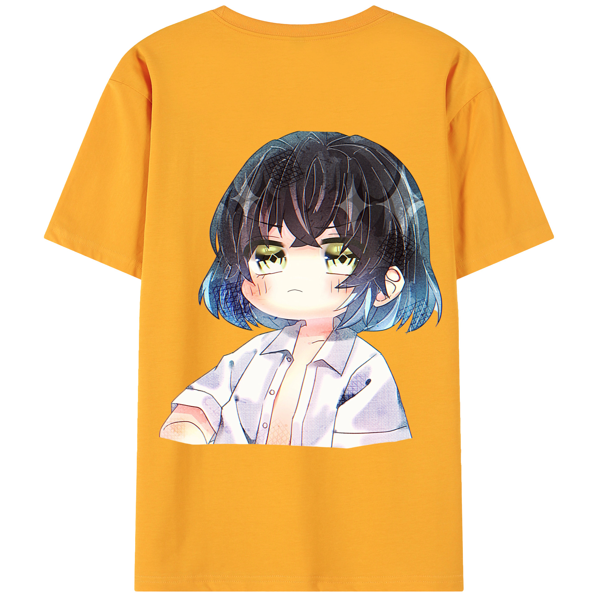 （画像用） 鬼滅の刃（きめつのやいば）嘴平 伊之助／はしびら いのすけ Hashibira Inosuke 綿100％ メンズ半袖Tシャツ（バックプリント） 通気性