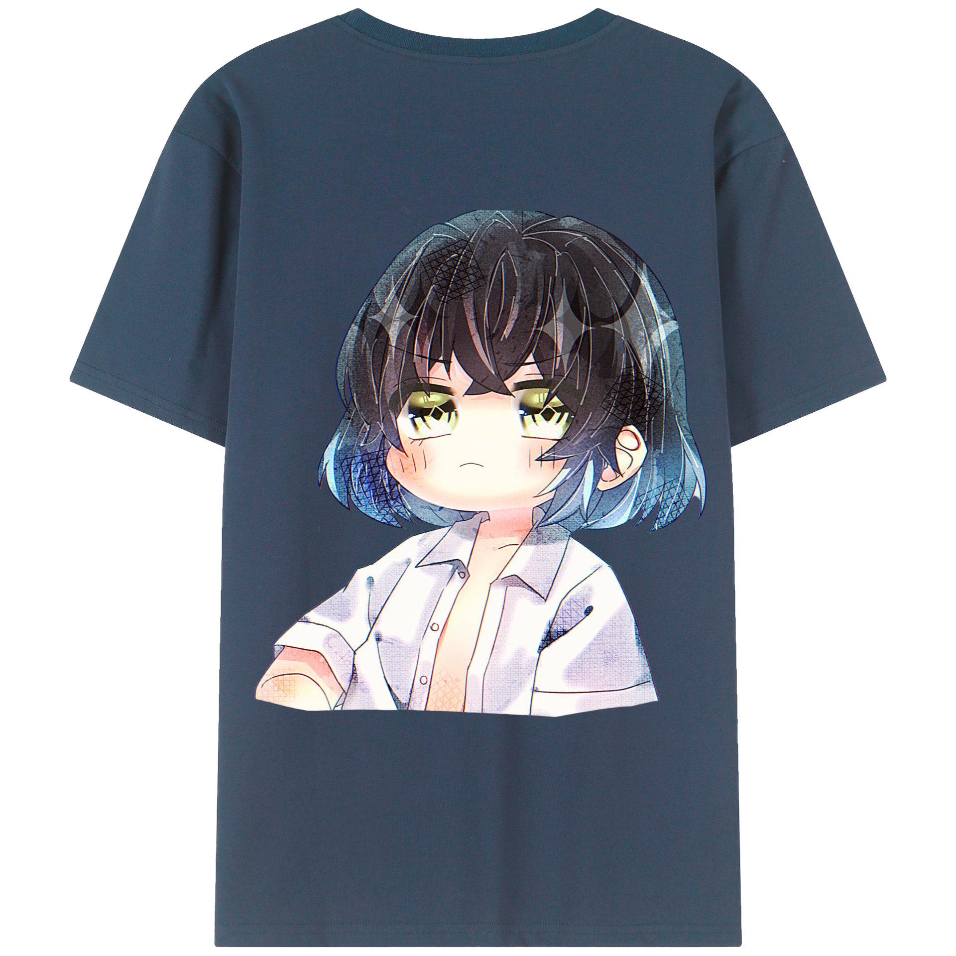 （画像用） 鬼滅の刃（きめつのやいば）嘴平 伊之助／はしびら いのすけ Hashibira Inosuke 綿100％ メンズ半袖Tシャツ（バックプリント） 通気性