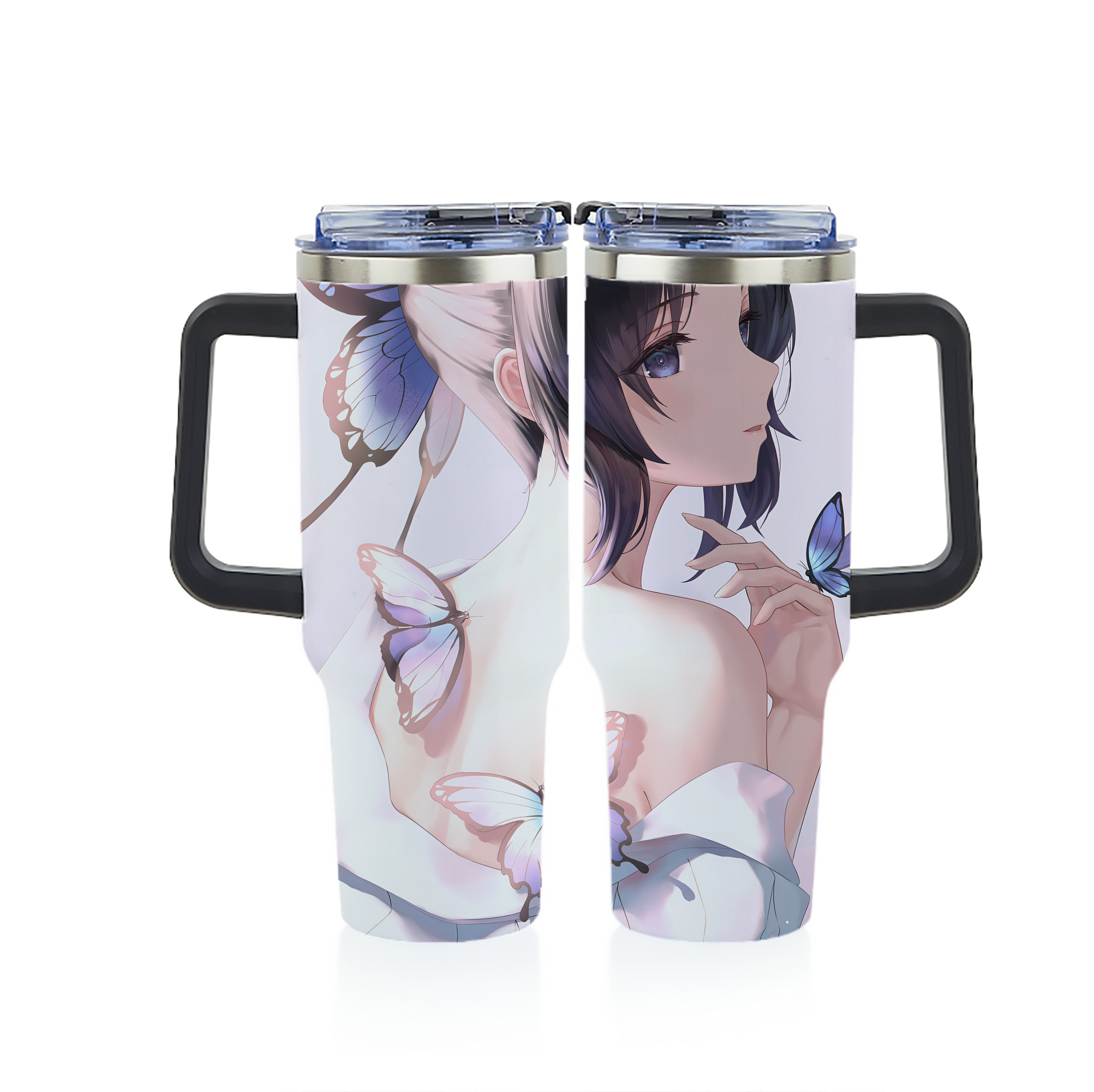 （画像用） 鬼滅の刃（きめつのやいば）蟲柱-胡蝶 しのぶ／こちょう しのぶ Kochou Shinobu 1200ｍLフルプリント車用タンブラー