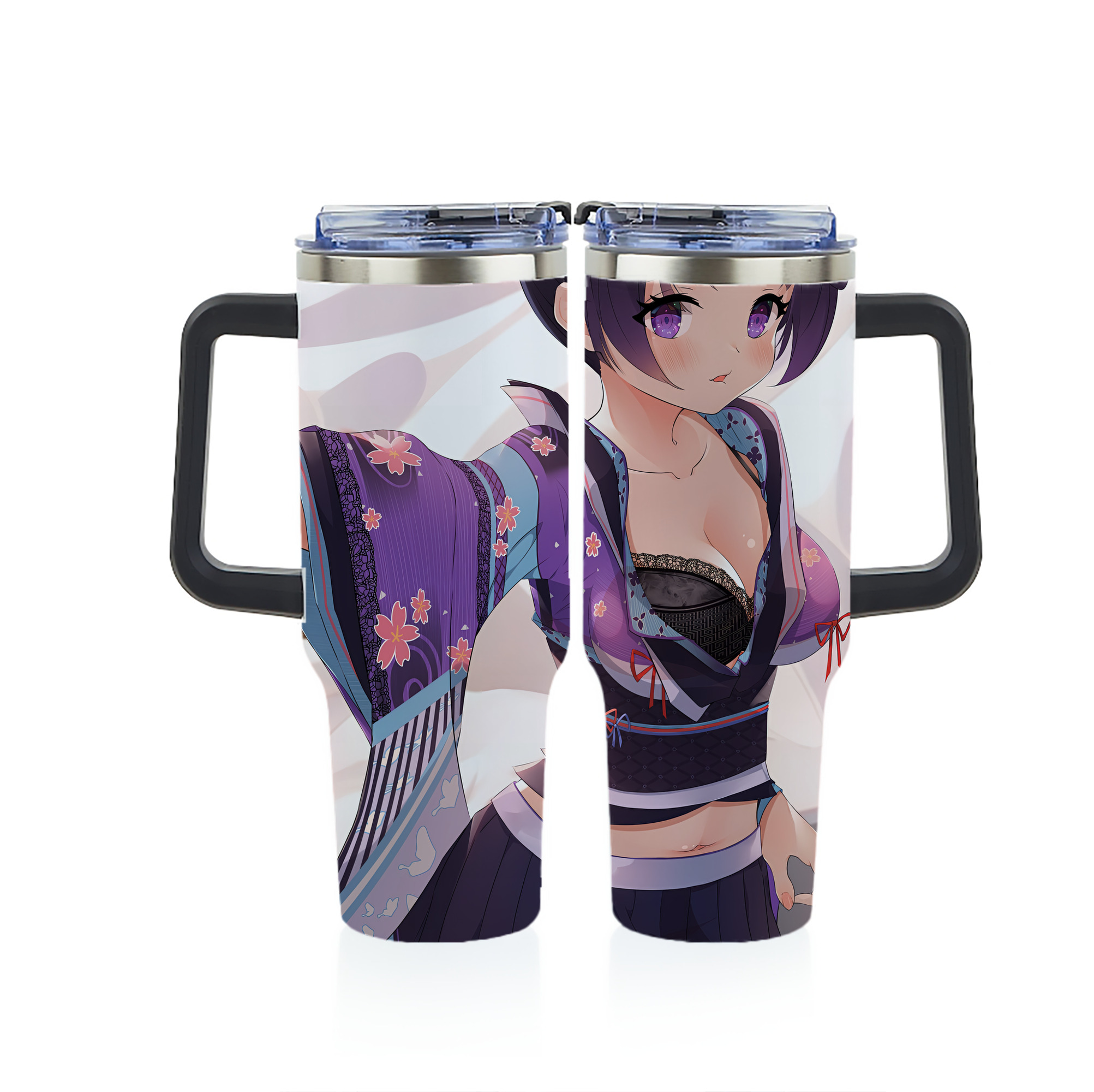 （画像用） 鬼滅の刃（きめつのやいば）蟲柱-胡蝶 しのぶ／こちょう しのぶ Kochou Shinobu 1200ｍLフルプリント車用タンブラー
