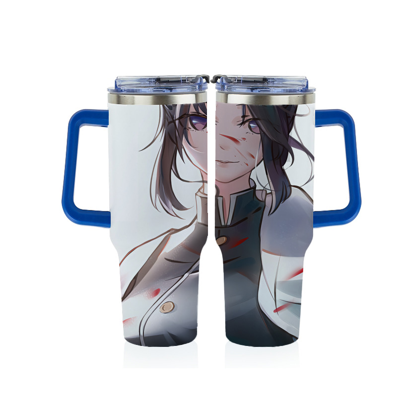 （画像用） 鬼滅の刃（きめつのやいば）蟲柱-胡蝶 しのぶ／こちょう しのぶ Kochou Shinobu 1200ｍLフルプリント車用タンブラー