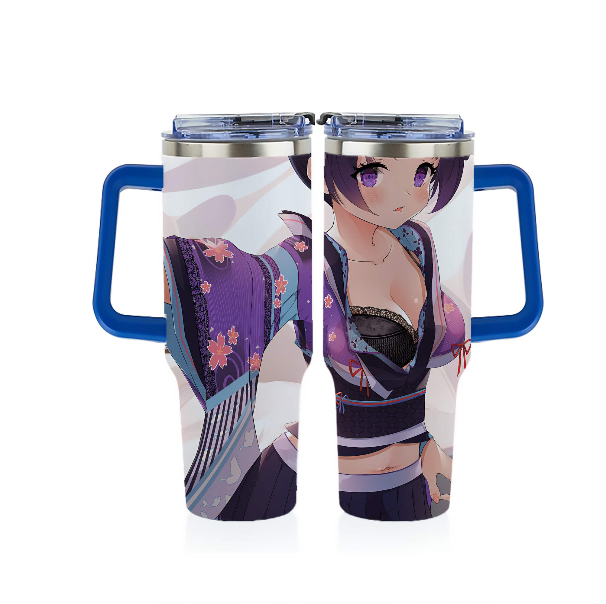 （画像用） 鬼滅の刃（きめつのやいば）蟲柱-胡蝶 しのぶ／こちょう しのぶ Kochou Shinobu 1200ｍLフルプリント車用タンブラー