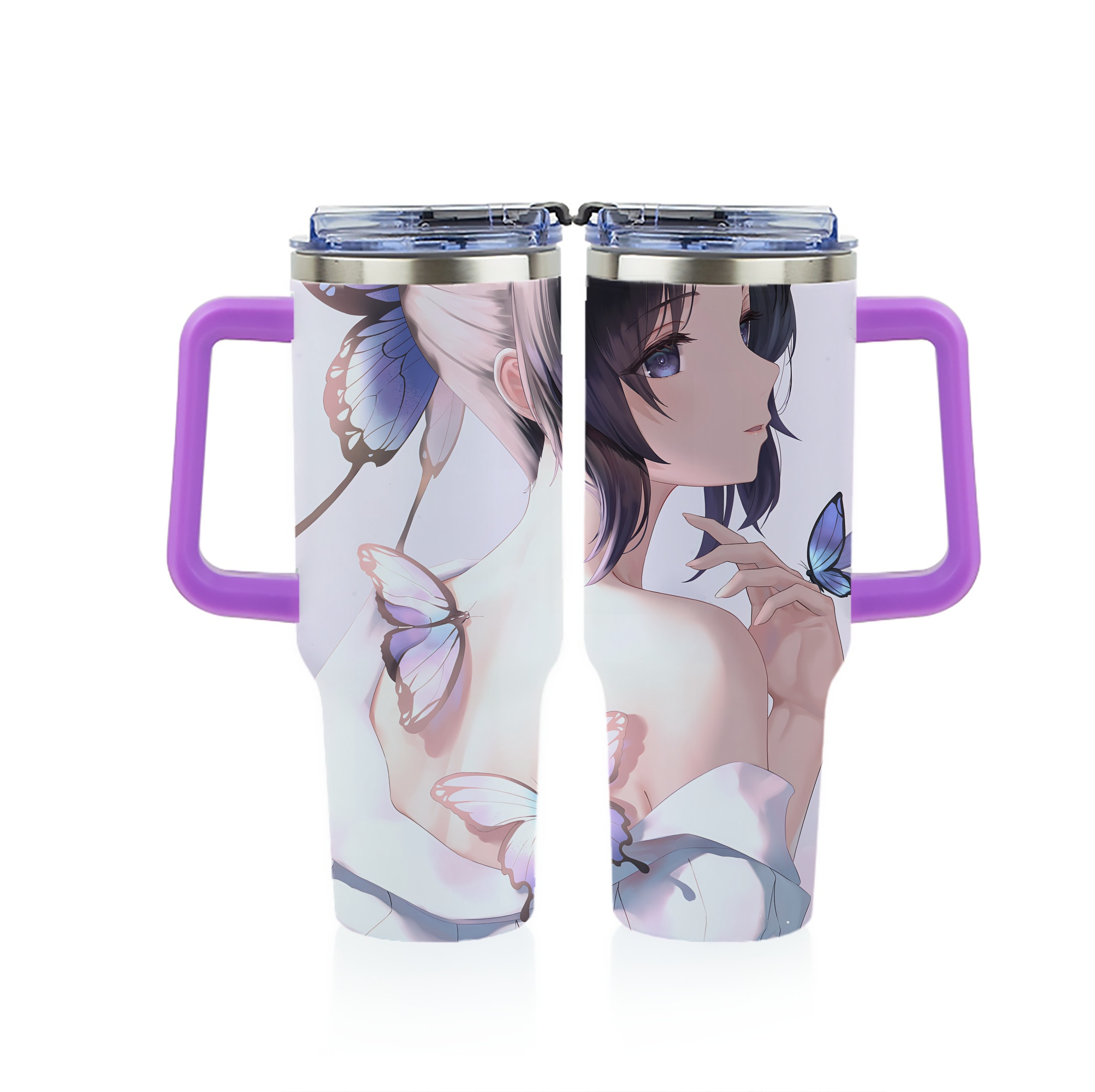 （画像用） 鬼滅の刃（きめつのやいば）蟲柱-胡蝶 しのぶ／こちょう しのぶ Kochou Shinobu 1200ｍLフルプリント車用タンブラー