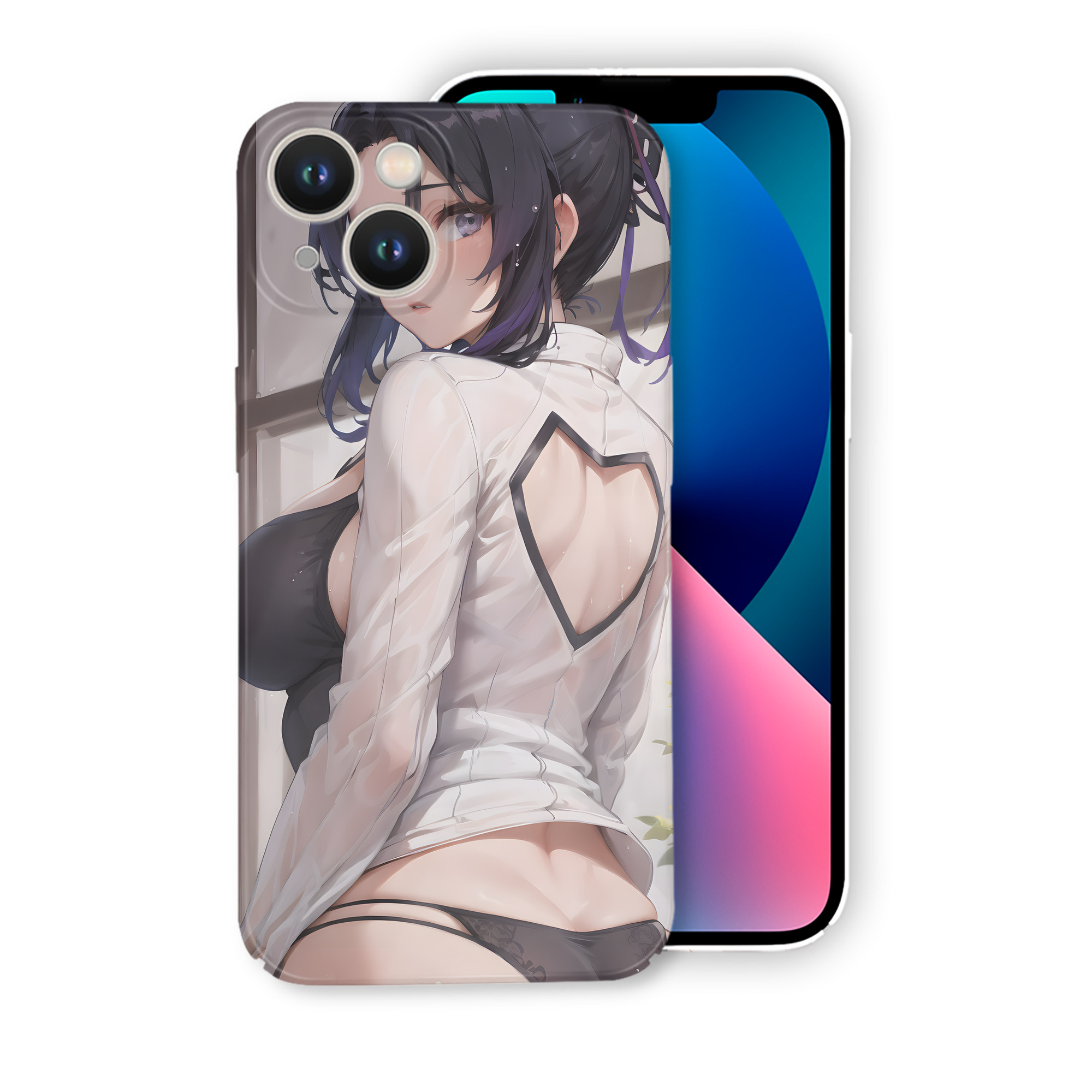 （画像用） 鬼滅の刃（きめつのやいば）蟲柱-胡蝶 しのぶ／こちょう しのぶ Kochou Shinobu 【iPhone 14シリーズ対応】ハードケース