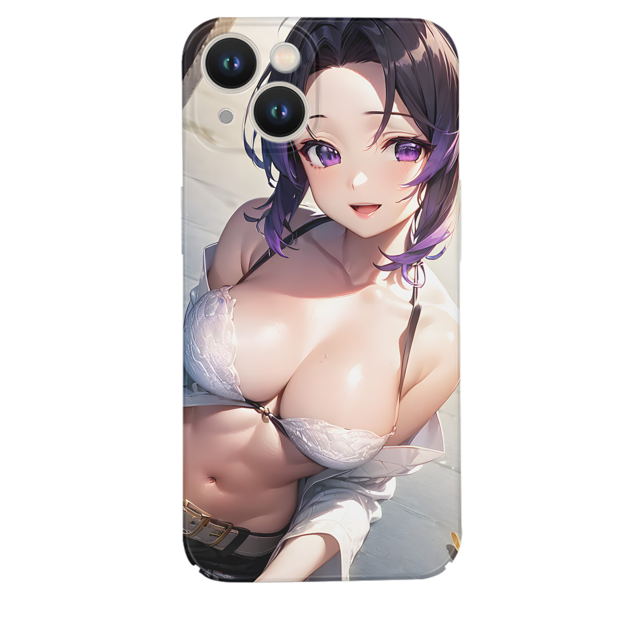 （画像用） 鬼滅の刃（きめつのやいば）蟲柱-胡蝶 しのぶ／こちょう しのぶ Kochou Shinobu 【iPhone 14シリーズ対応】ハードケース