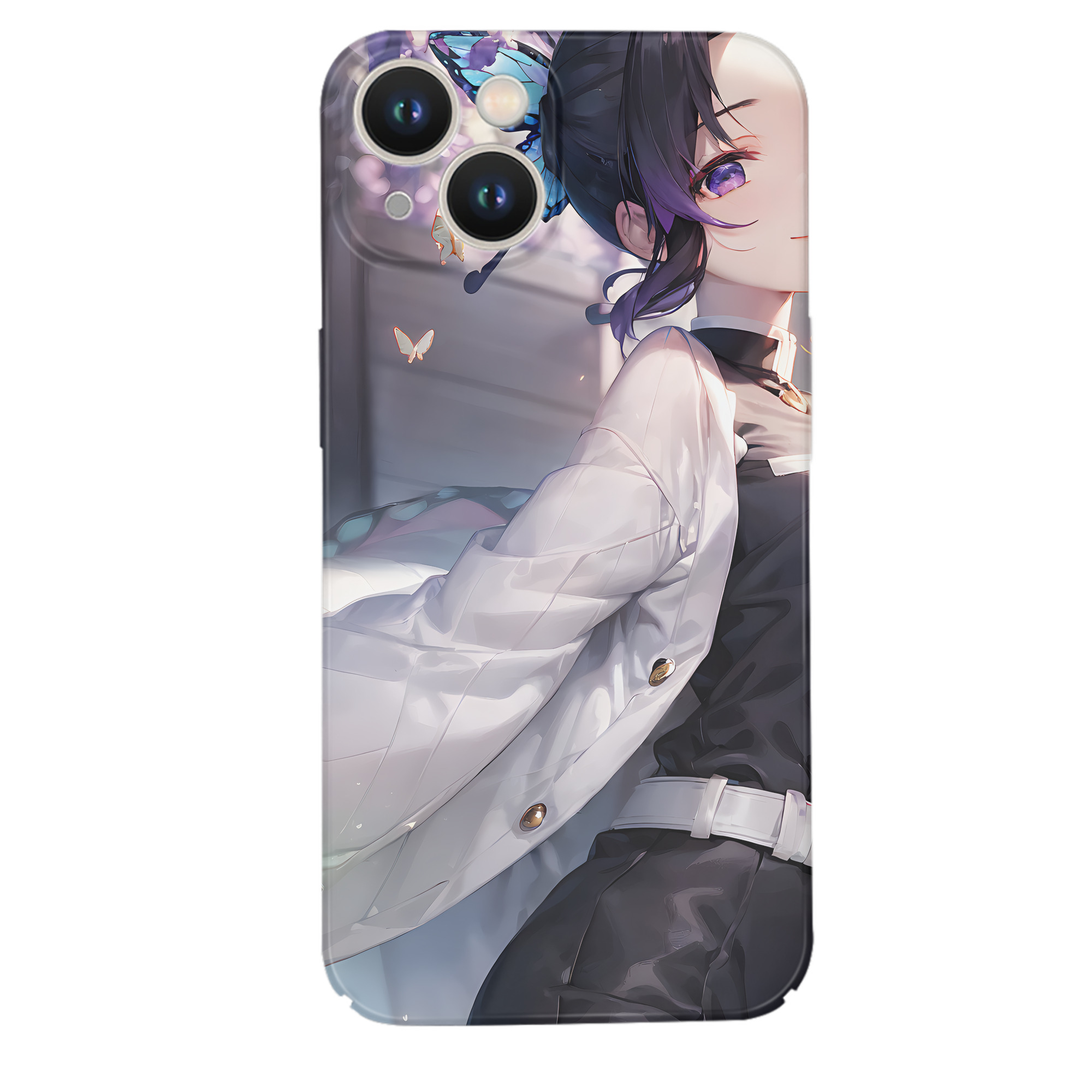 （画像用） 鬼滅の刃（きめつのやいば）蟲柱-胡蝶 しのぶ／こちょう しのぶ Kochou Shinobu 【iPhone 14シリーズ対応】ハードケース