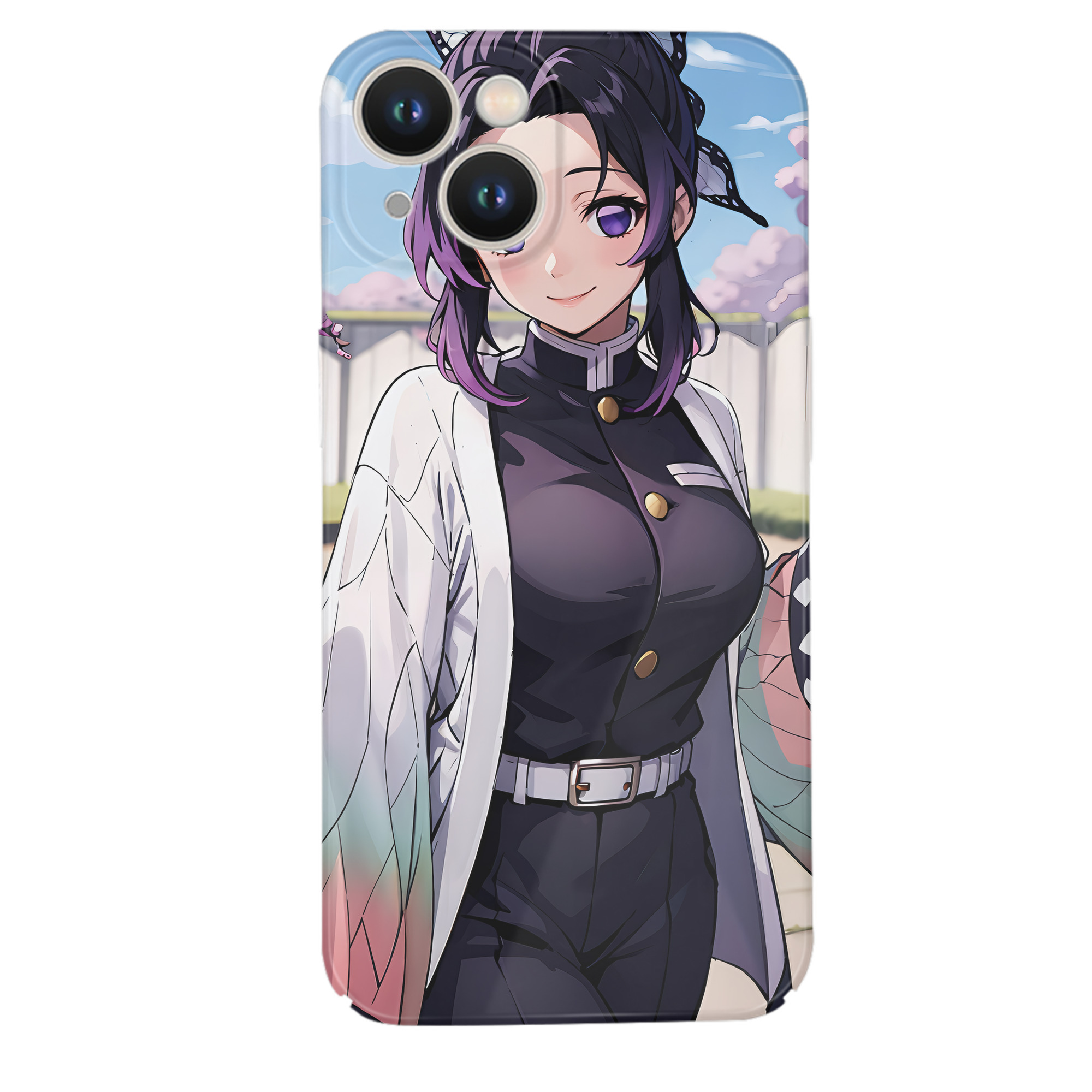 （画像用） 鬼滅の刃（きめつのやいば）蟲柱-胡蝶 しのぶ／こちょう しのぶ Kochou Shinobu 【iPhone 14シリーズ対応】ハードケース
