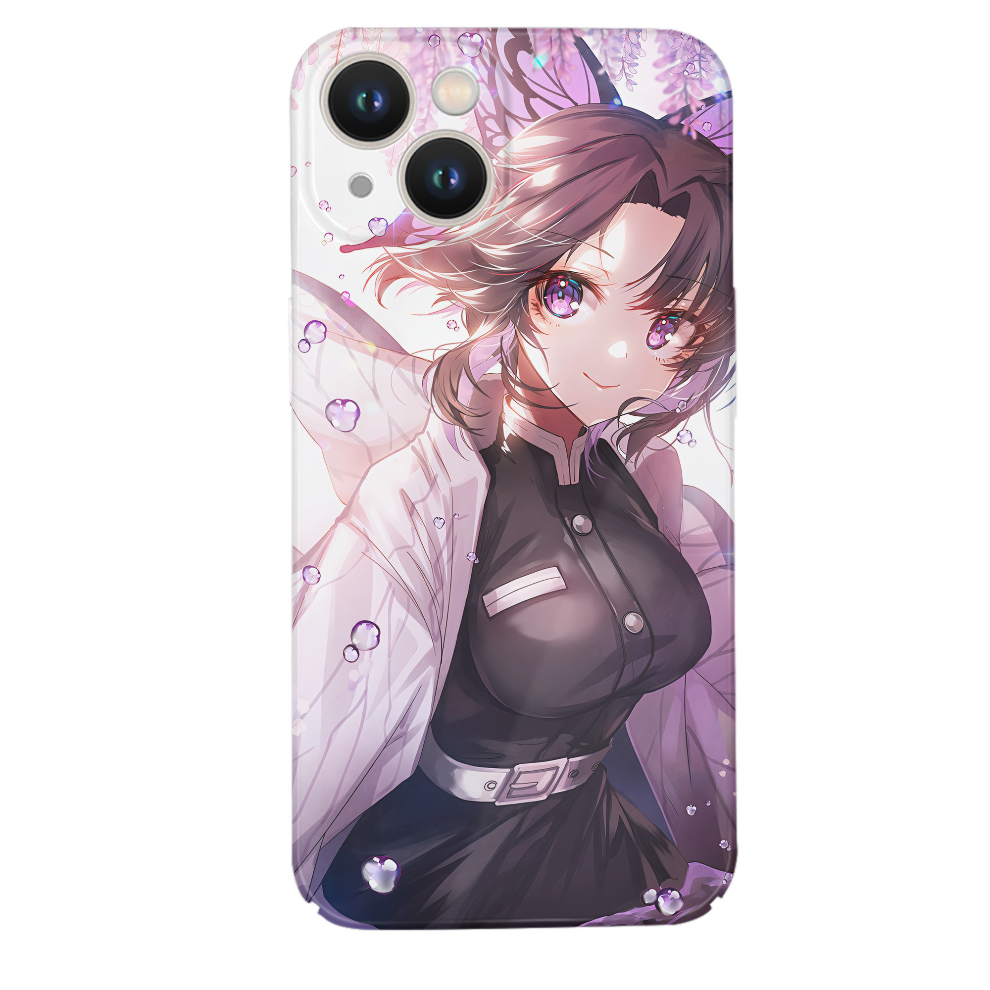 （画像用） 鬼滅の刃（きめつのやいば）蟲柱-胡蝶 しのぶ／こちょう しのぶ Kochou Shinobu 【iPhone 14シリーズ対応】ハードケース