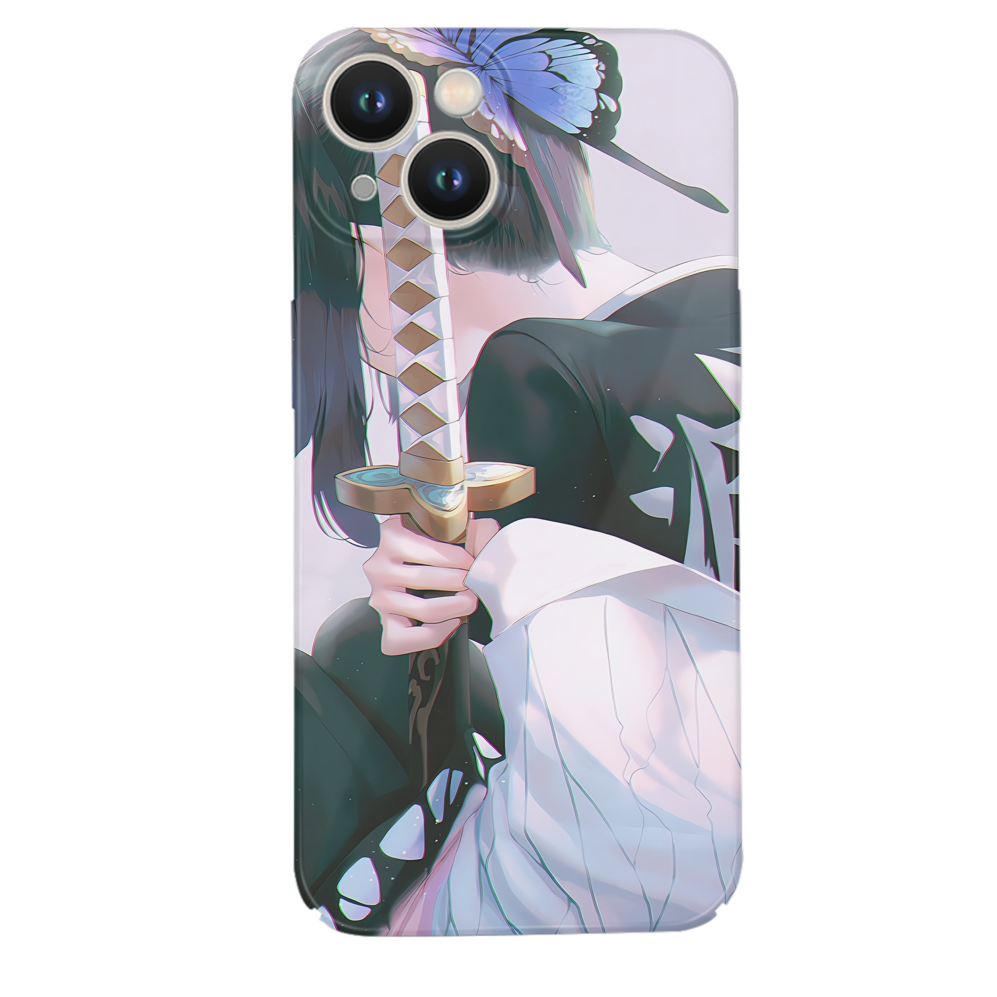 （画像用） 鬼滅の刃（きめつのやいば）蟲柱-胡蝶 しのぶ／こちょう しのぶ Kochou Shinobu 【iPhone 14シリーズ対応】ハードケース
