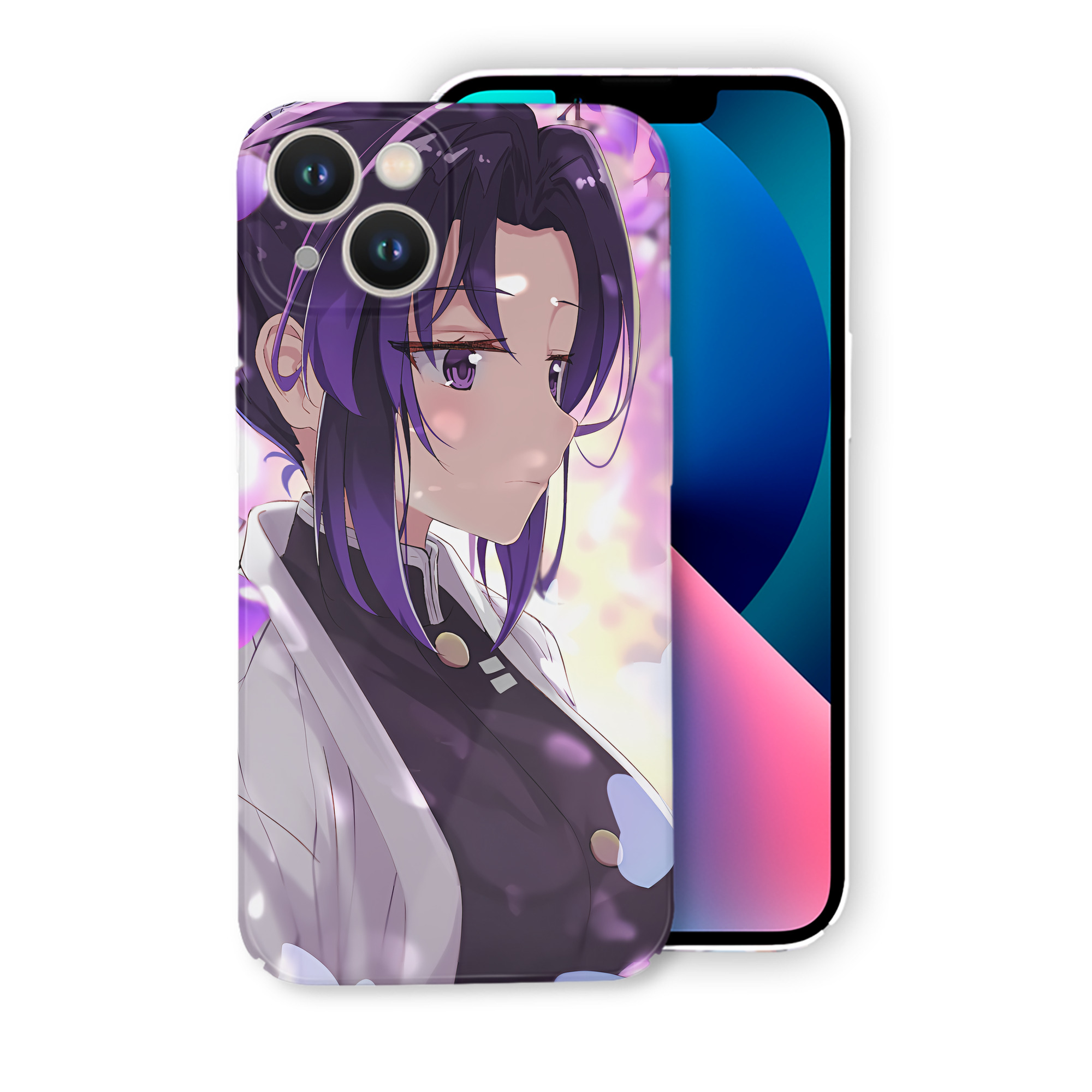 （画像用） 鬼滅の刃（きめつのやいば）蟲柱-胡蝶 しのぶ／こちょう しのぶ Kochou Shinobu 【iPhone 14シリーズ対応】ハードケース