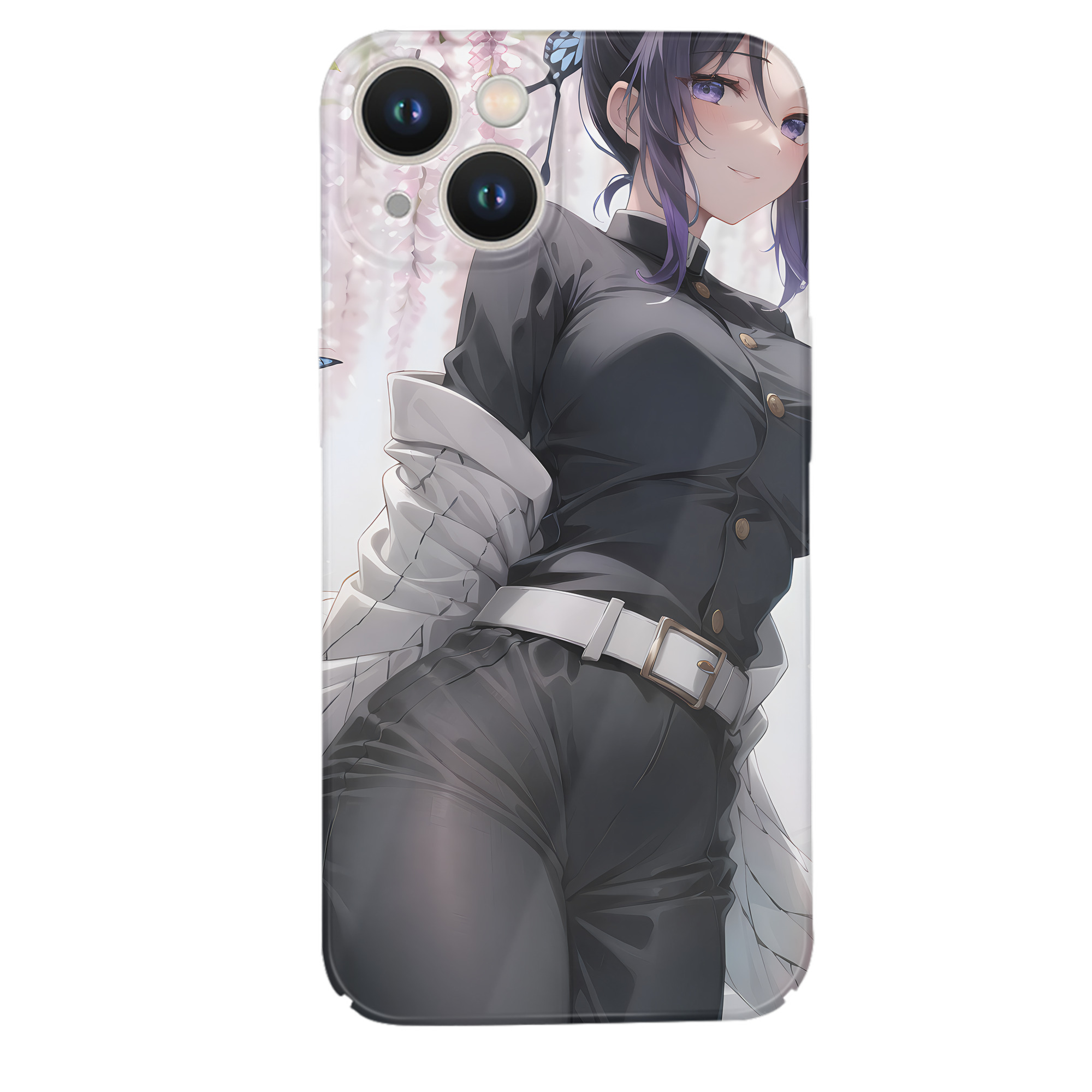 （画像用） 鬼滅の刃（きめつのやいば）蟲柱-胡蝶 しのぶ／こちょう しのぶ Kochou Shinobu 【iPhone 14シリーズ対応】ハードケース