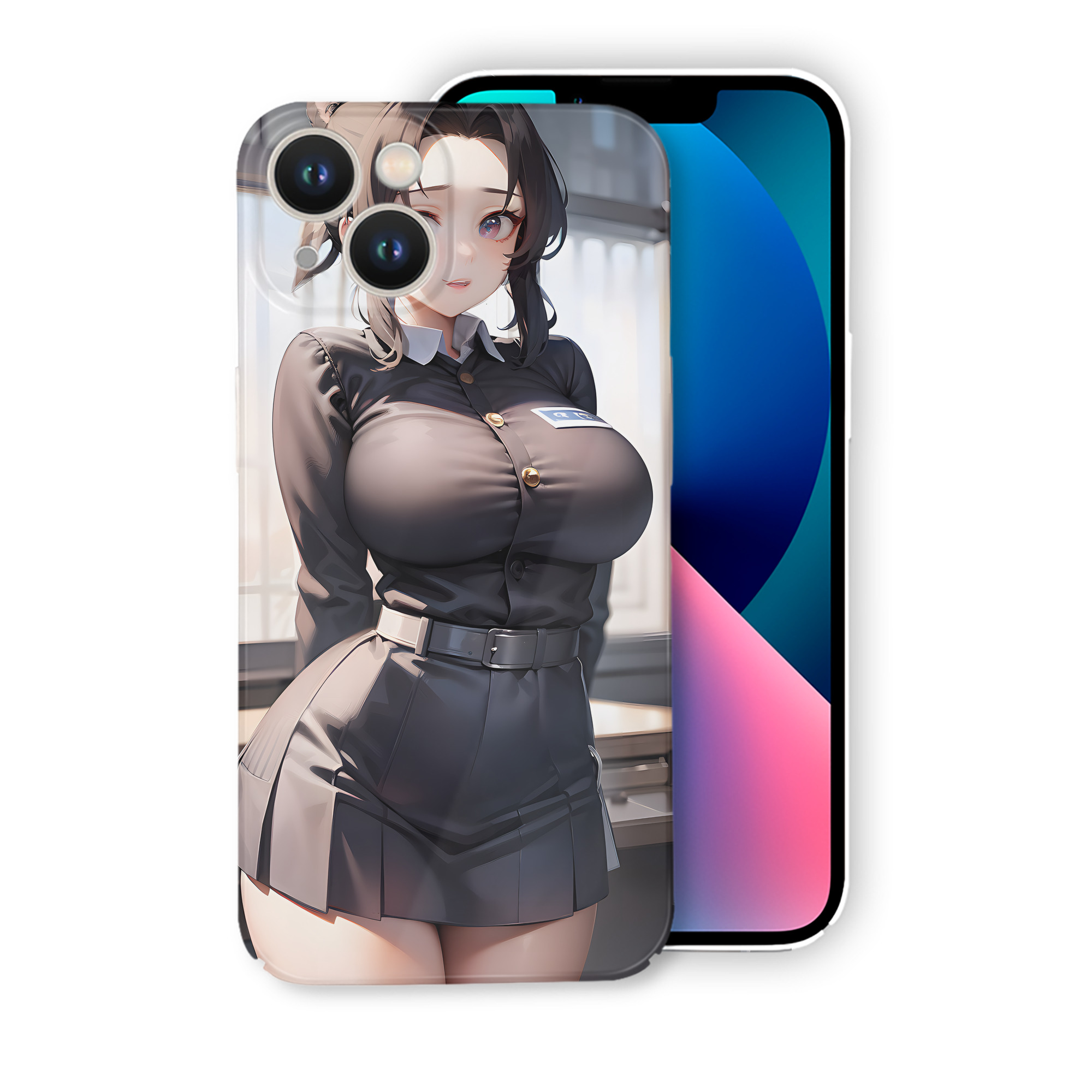 （画像用） 鬼滅の刃（きめつのやいば）蟲柱-胡蝶 しのぶ／こちょう しのぶ Kochou Shinobu 【iPhone 14シリーズ対応】ハードケース