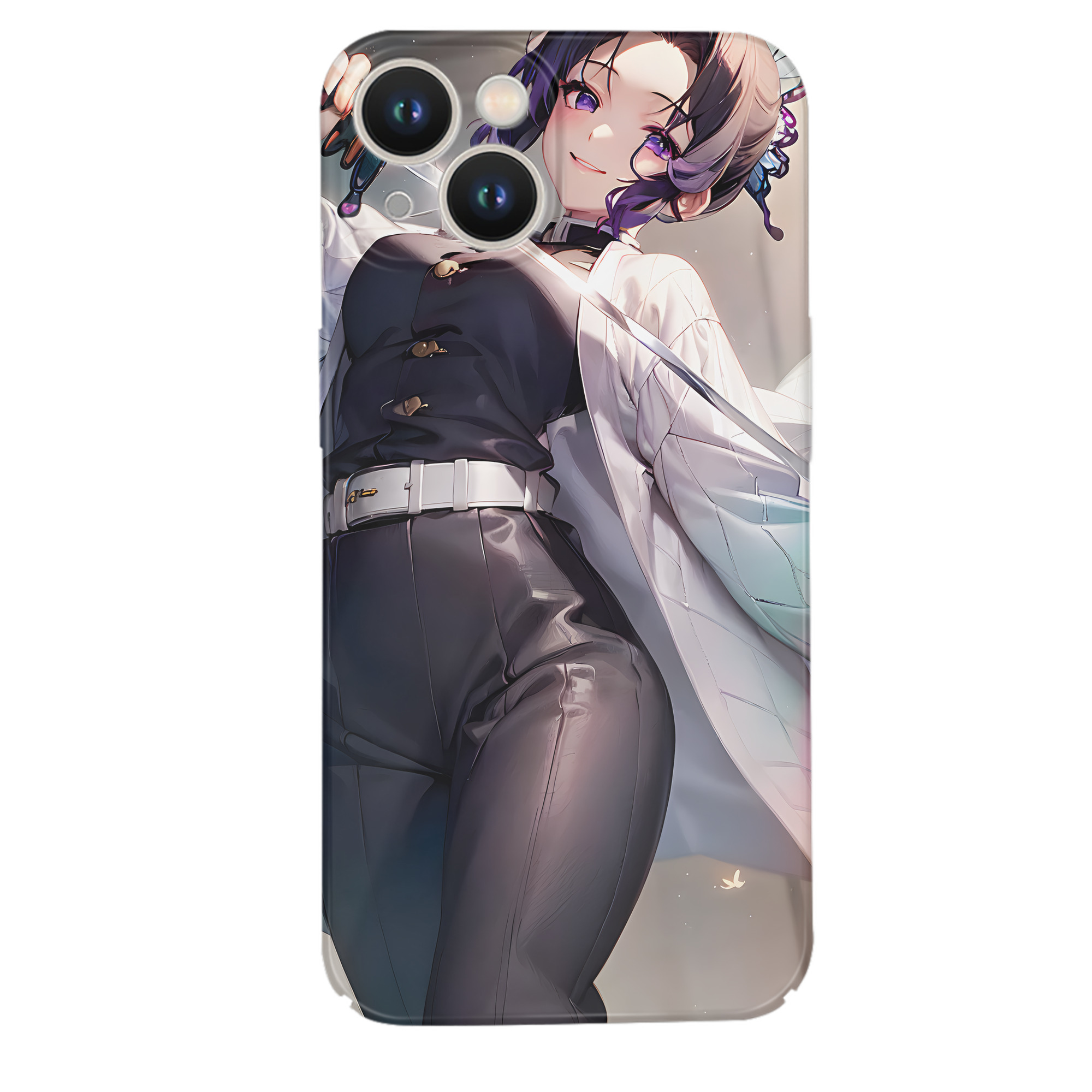 （画像用） 鬼滅の刃（きめつのやいば）蟲柱-胡蝶 しのぶ／こちょう しのぶ Kochou Shinobu 【iPhone 14シリーズ対応】ハードケース