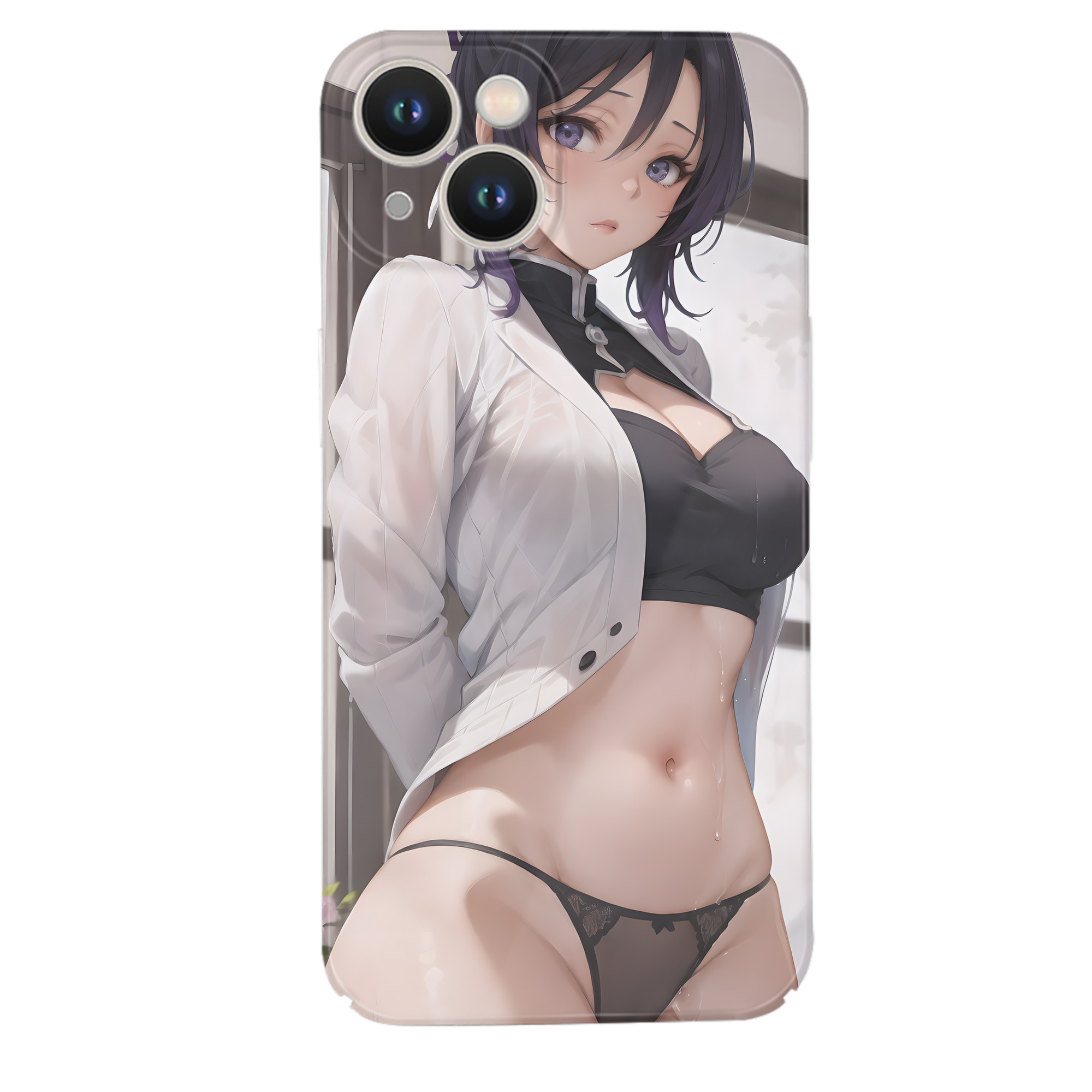 （画像用） 鬼滅の刃（きめつのやいば）蟲柱-胡蝶 しのぶ／こちょう しのぶ Kochou Shinobu 【iPhone 14シリーズ対応】ハードケース