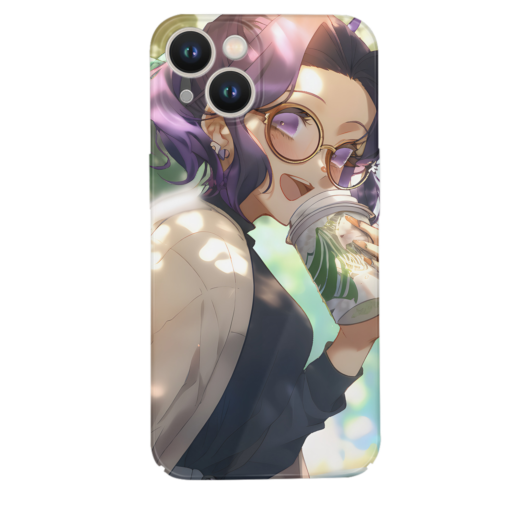 （画像用） 鬼滅の刃（きめつのやいば）蟲柱-胡蝶 しのぶ／こちょう しのぶ Kochou Shinobu 【iPhone 14シリーズ対応】ハードケース