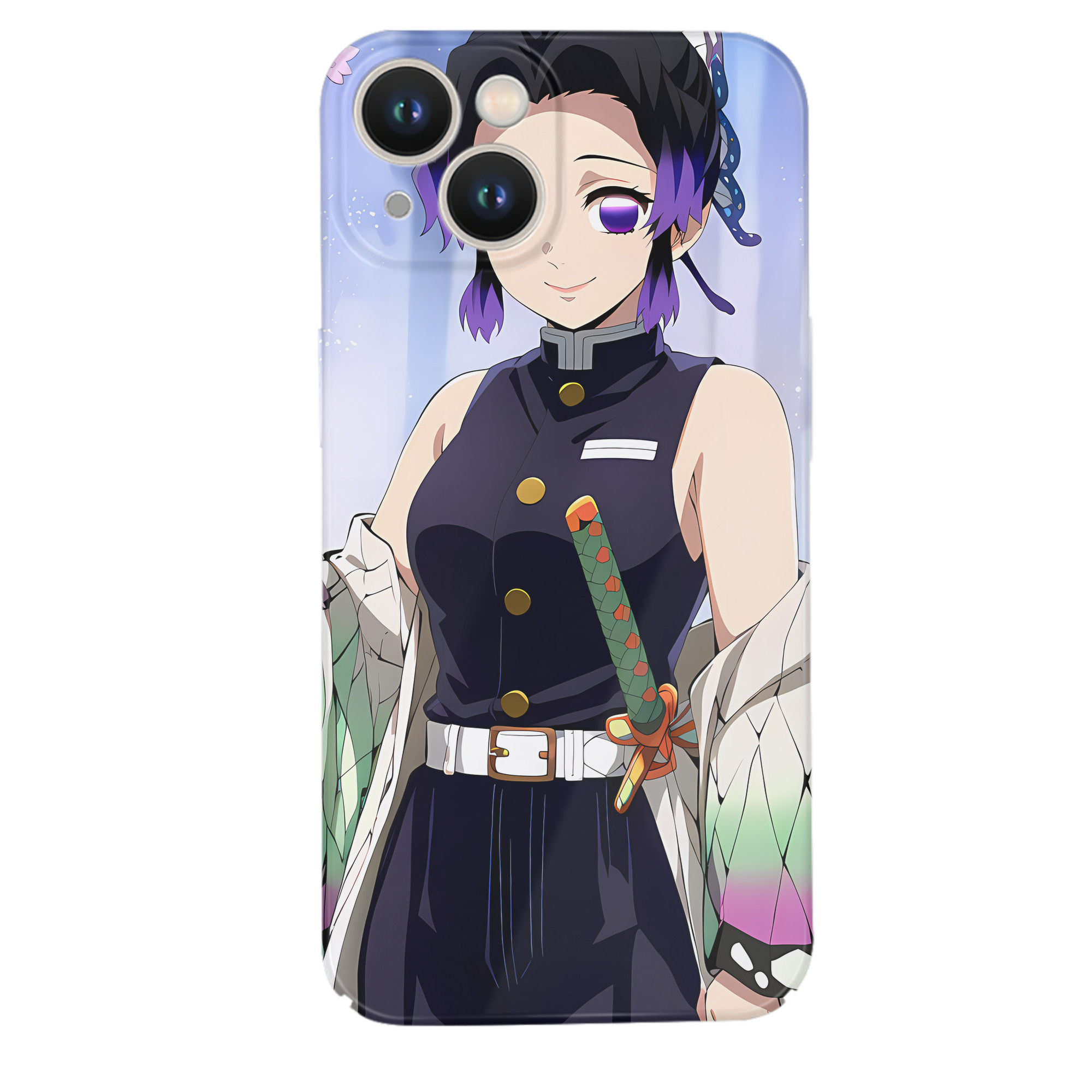 （画像用） 鬼滅の刃（きめつのやいば）蟲柱-胡蝶 しのぶ／こちょう しのぶ Kochou Shinobu 【iPhone 14シリーズ対応】ハードケース
