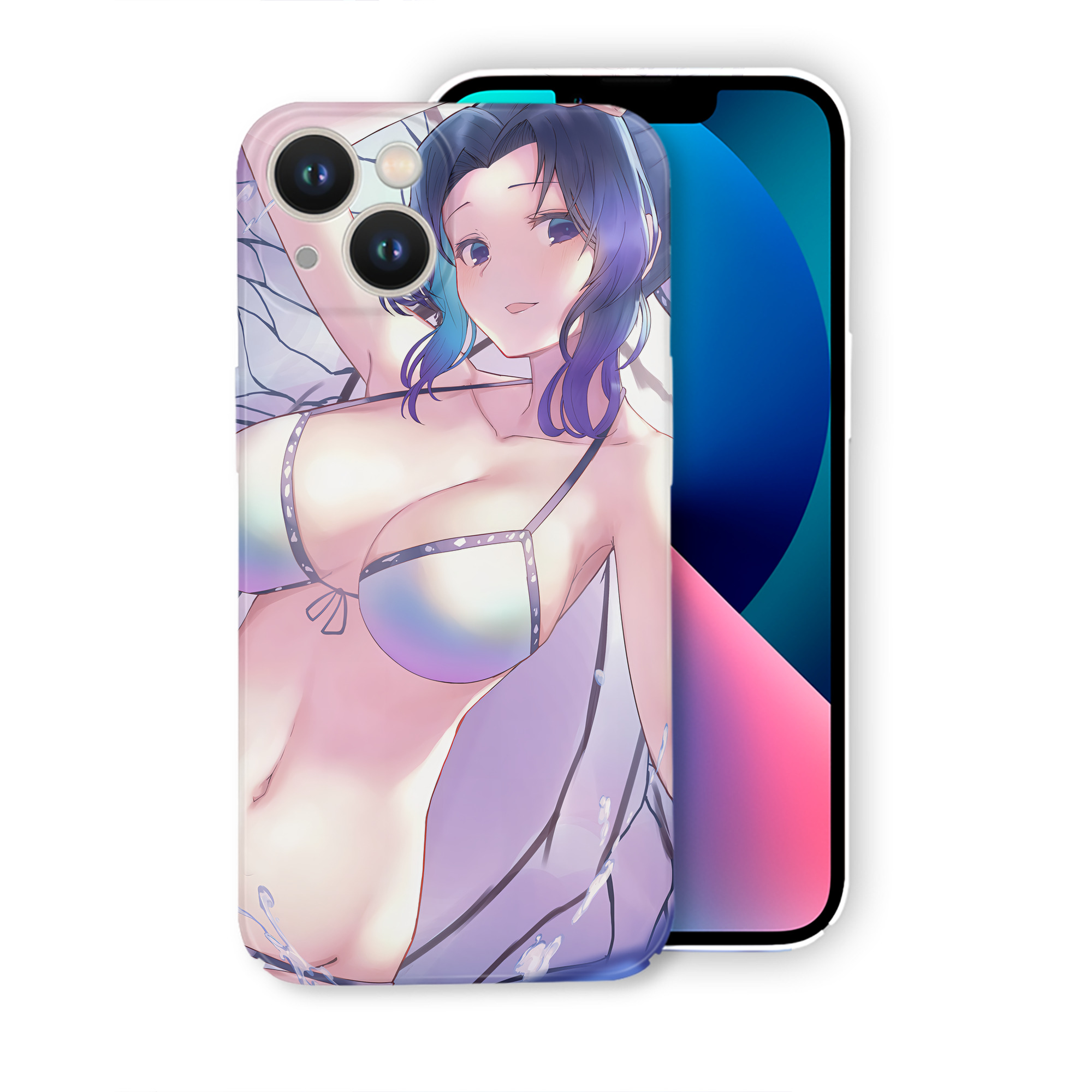 （画像用） 鬼滅の刃（きめつのやいば）蟲柱-胡蝶 しのぶ／こちょう しのぶ Kochou Shinobu 【iPhone 14シリーズ対応】ハードケース