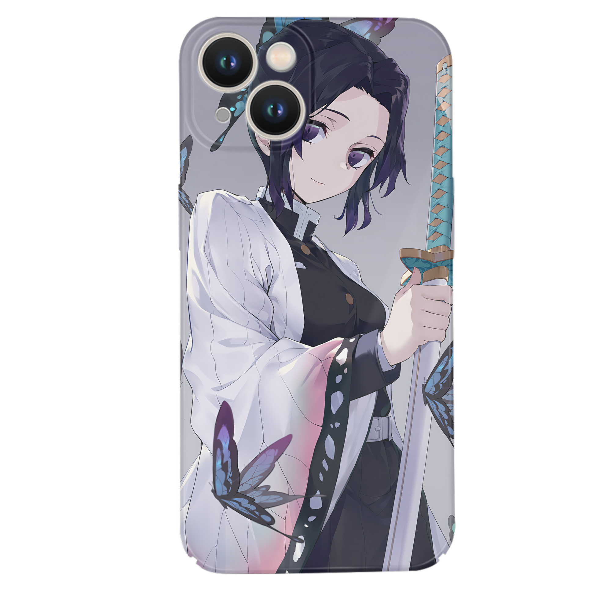 （画像用） 鬼滅の刃（きめつのやいば）蟲柱-胡蝶 しのぶ／こちょう しのぶ Kochou Shinobu 【iPhone 14シリーズ対応】ハードケース