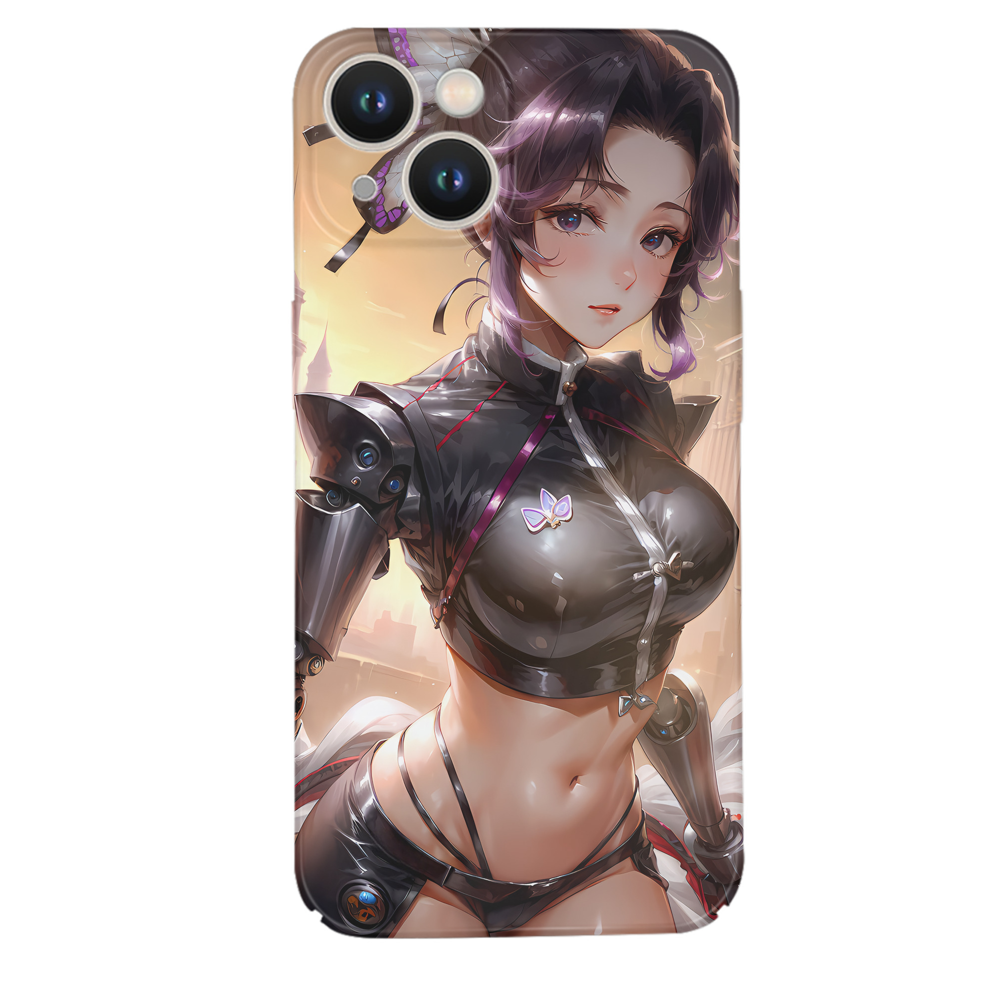 （画像用） 鬼滅の刃（きめつのやいば）蟲柱-胡蝶 しのぶ／こちょう しのぶ Kochou Shinobu 【iPhone 14シリーズ対応】ハードケース
