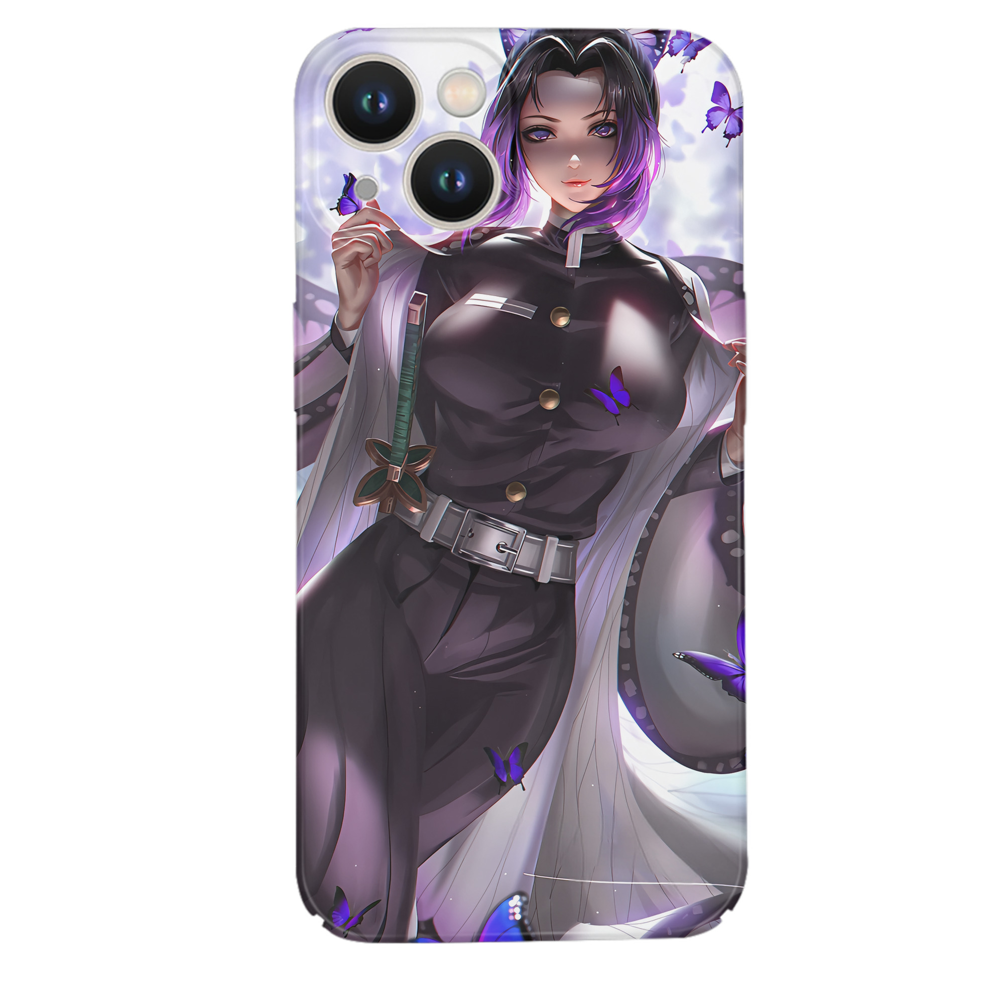 （画像用） 鬼滅の刃（きめつのやいば）蟲柱-胡蝶 しのぶ／こちょう しのぶ Kochou Shinobu 【iPhone 14シリーズ対応】ハードケース