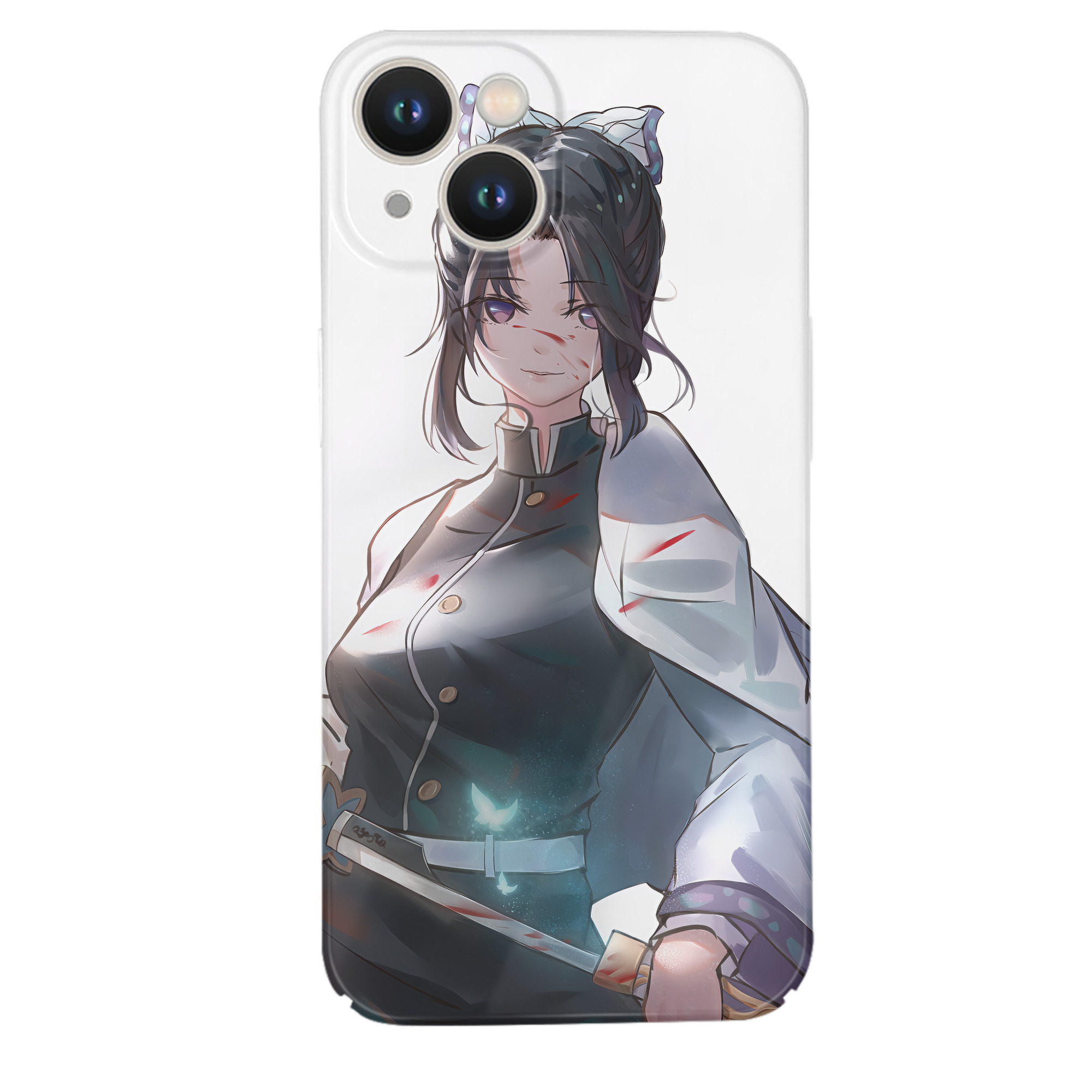 （画像用） 鬼滅の刃（きめつのやいば）蟲柱-胡蝶 しのぶ／こちょう しのぶ Kochou Shinobu 【iPhone 14シリーズ対応】ハードケース