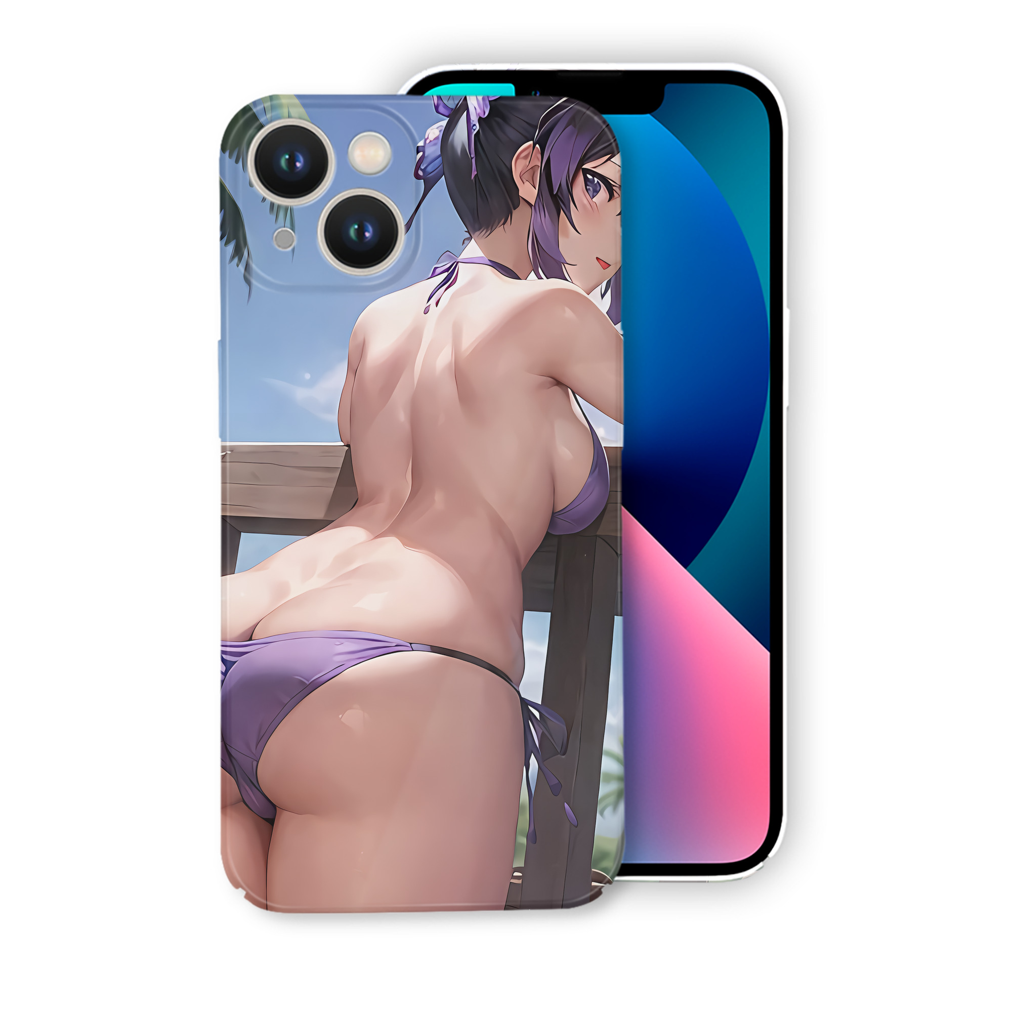 （画像用） 鬼滅の刃（きめつのやいば）蟲柱-胡蝶 しのぶ／こちょう しのぶ Kochou Shinobu 【iPhone 14シリーズ対応】ハードケース