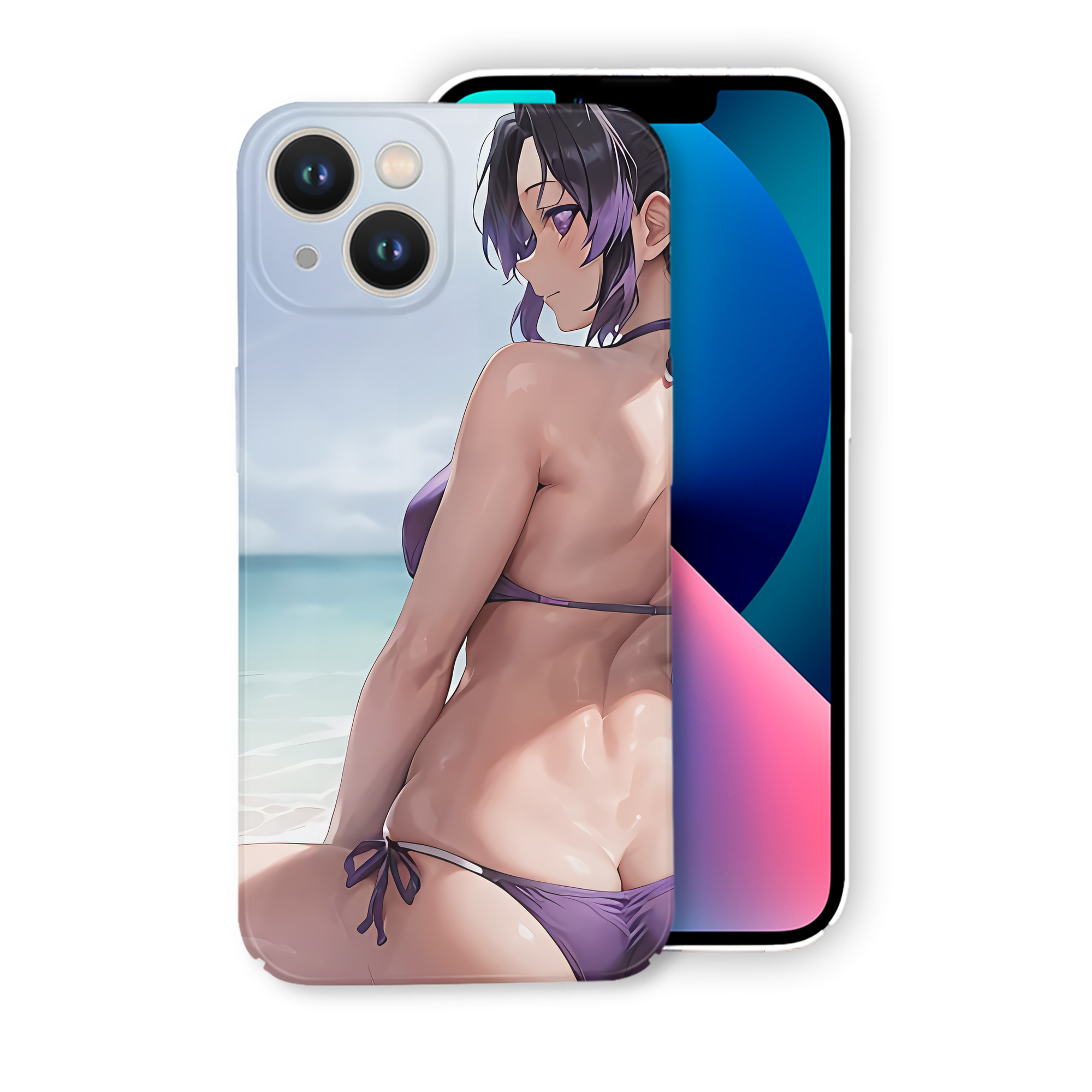 （画像用） 鬼滅の刃（きめつのやいば）蟲柱-胡蝶 しのぶ／こちょう しのぶ Kochou Shinobu 【iPhone 14シリーズ対応】ハードケース