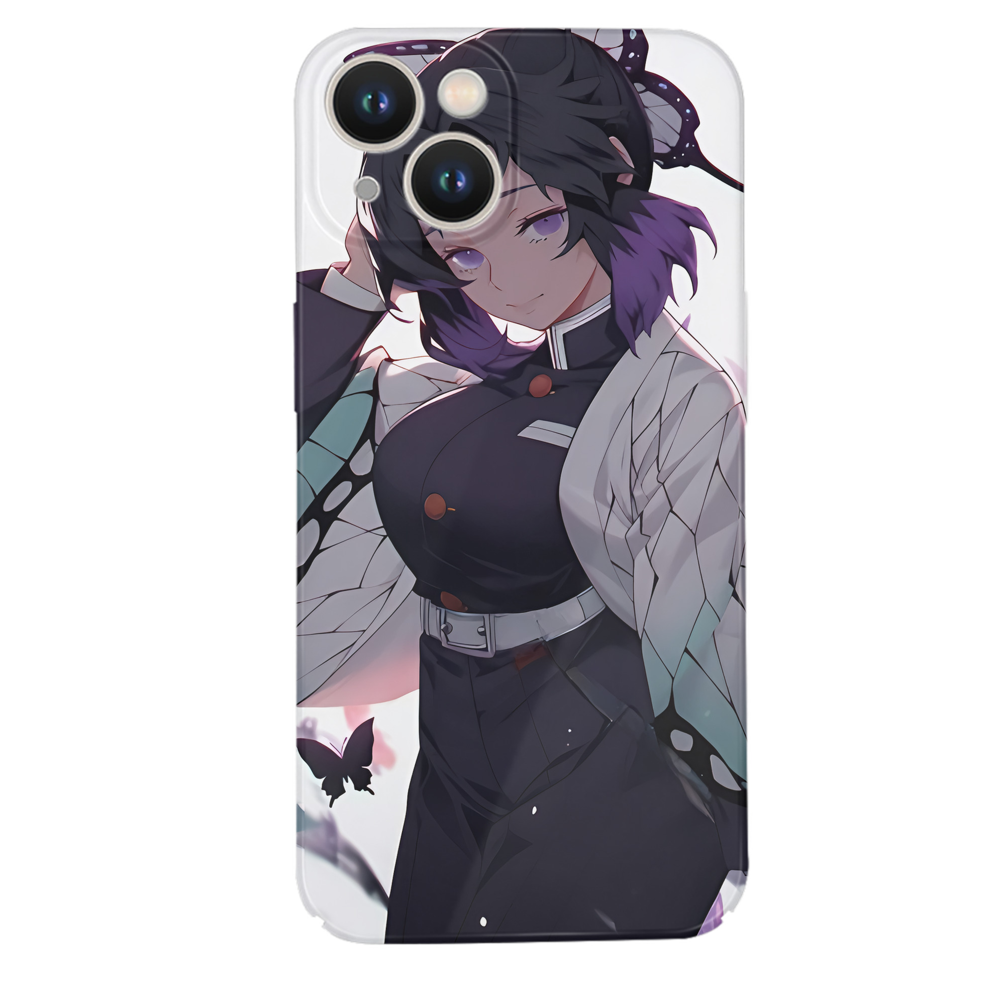 （画像用） 鬼滅の刃（きめつのやいば）蟲柱-胡蝶 しのぶ／こちょう しのぶ Kochou Shinobu 【iPhone 14シリーズ対応】ハードケース