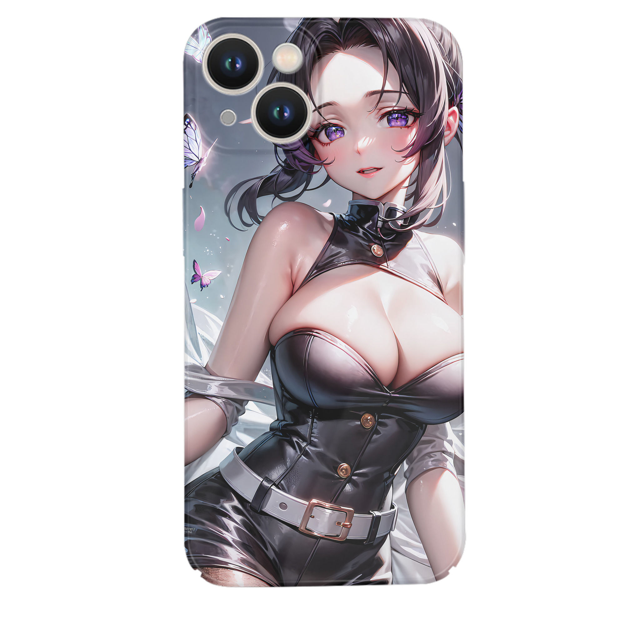 （画像用） 鬼滅の刃（きめつのやいば）蟲柱-胡蝶 しのぶ／こちょう しのぶ Kochou Shinobu 【iPhone 14シリーズ対応】ハードケース