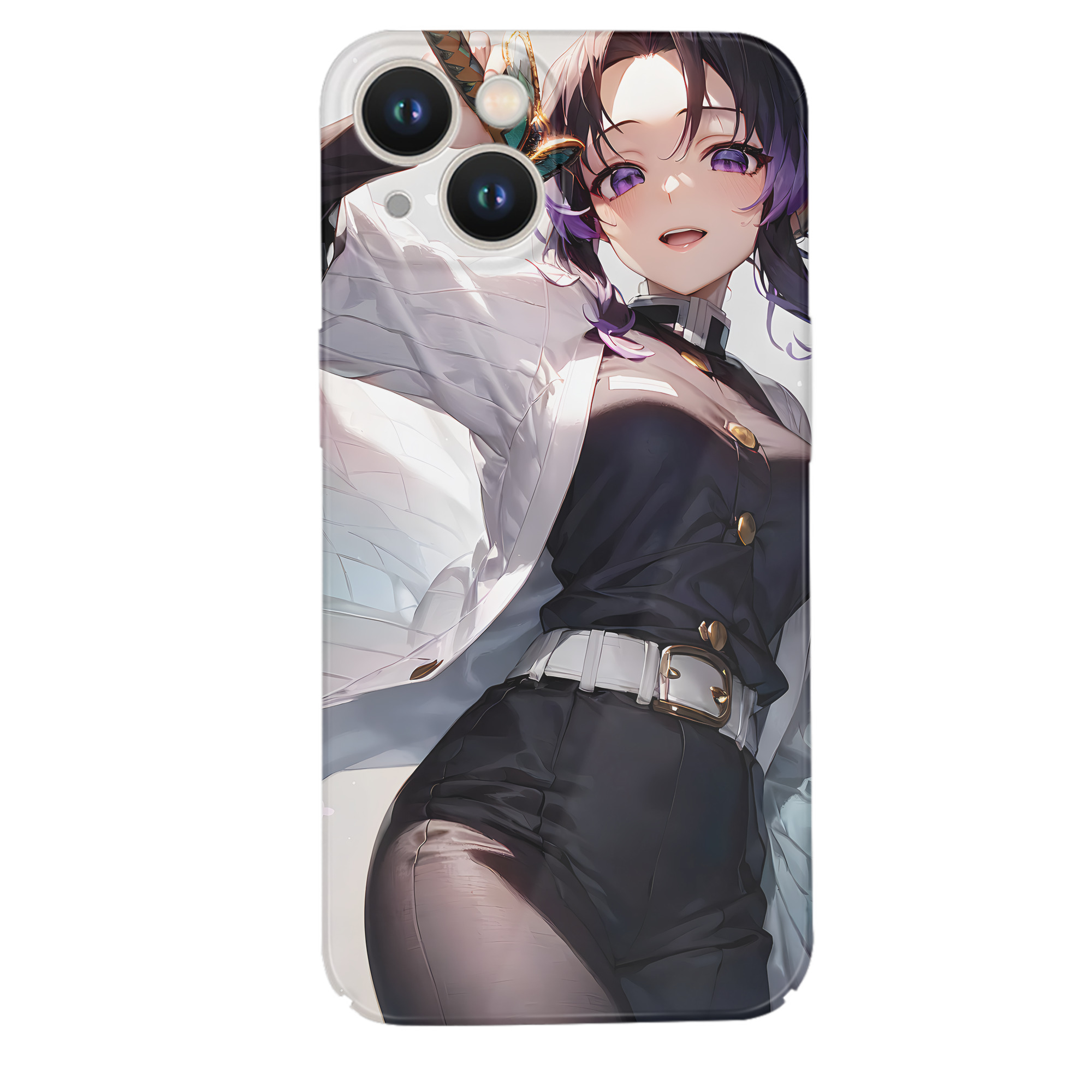 （画像用） 鬼滅の刃（きめつのやいば）蟲柱-胡蝶 しのぶ／こちょう しのぶ Kochou Shinobu 【iPhone 14シリーズ対応】ハードケース