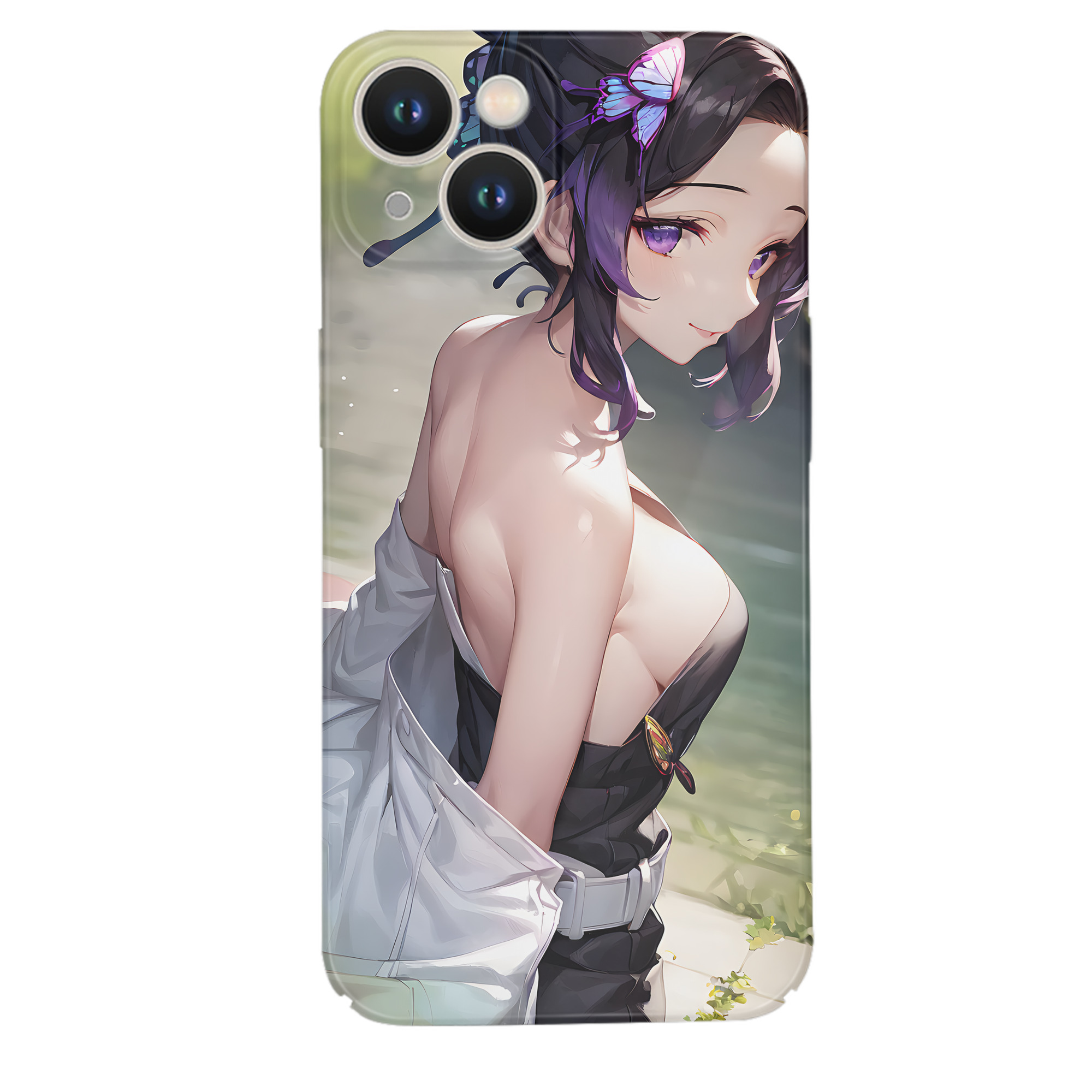 （画像用） 鬼滅の刃（きめつのやいば）蟲柱-胡蝶 しのぶ／こちょう しのぶ Kochou Shinobu 【iPhone 14シリーズ対応】ハードケース