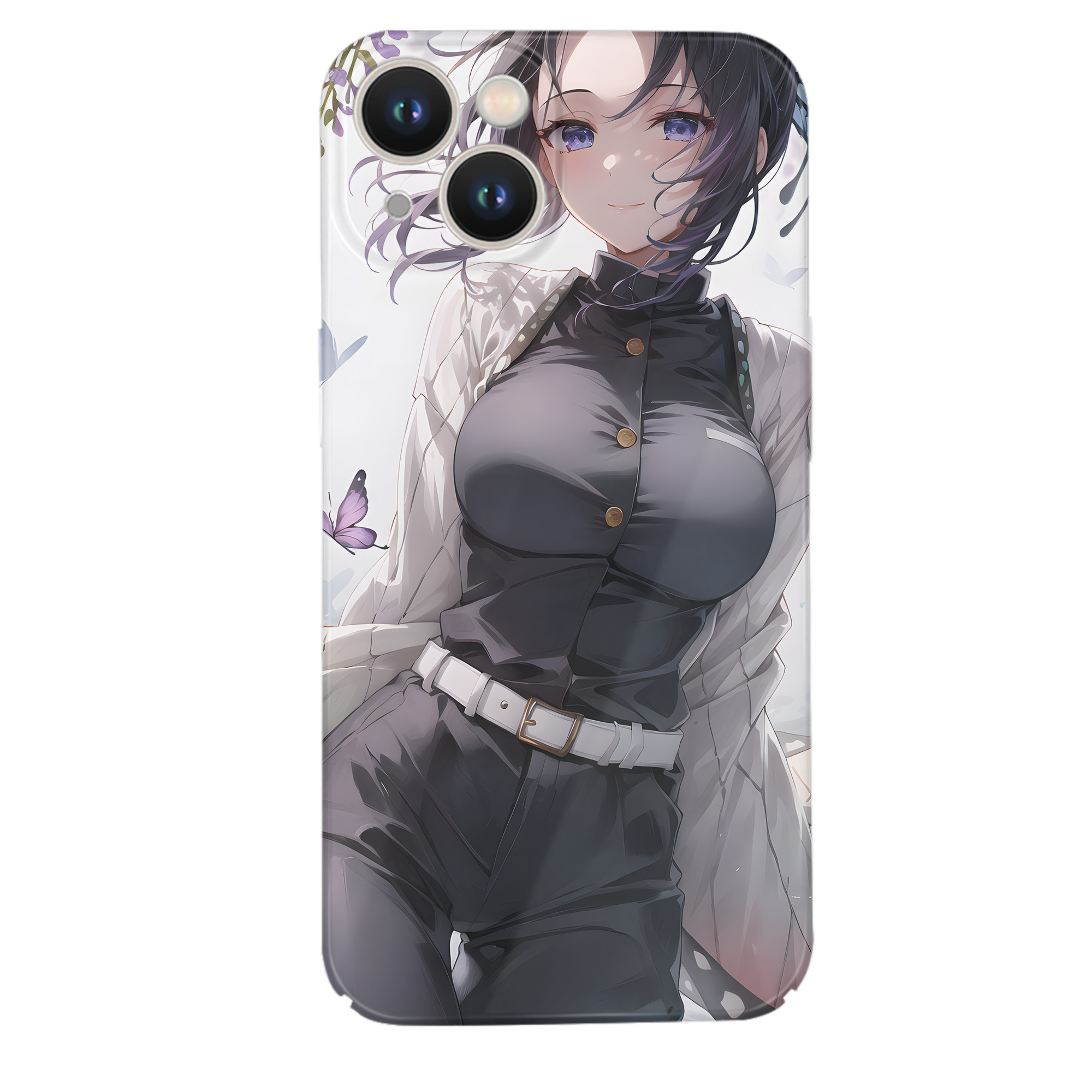 （画像用） 鬼滅の刃（きめつのやいば）蟲柱-胡蝶 しのぶ／こちょう しのぶ Kochou Shinobu 【iPhone 14シリーズ対応】ハードケース