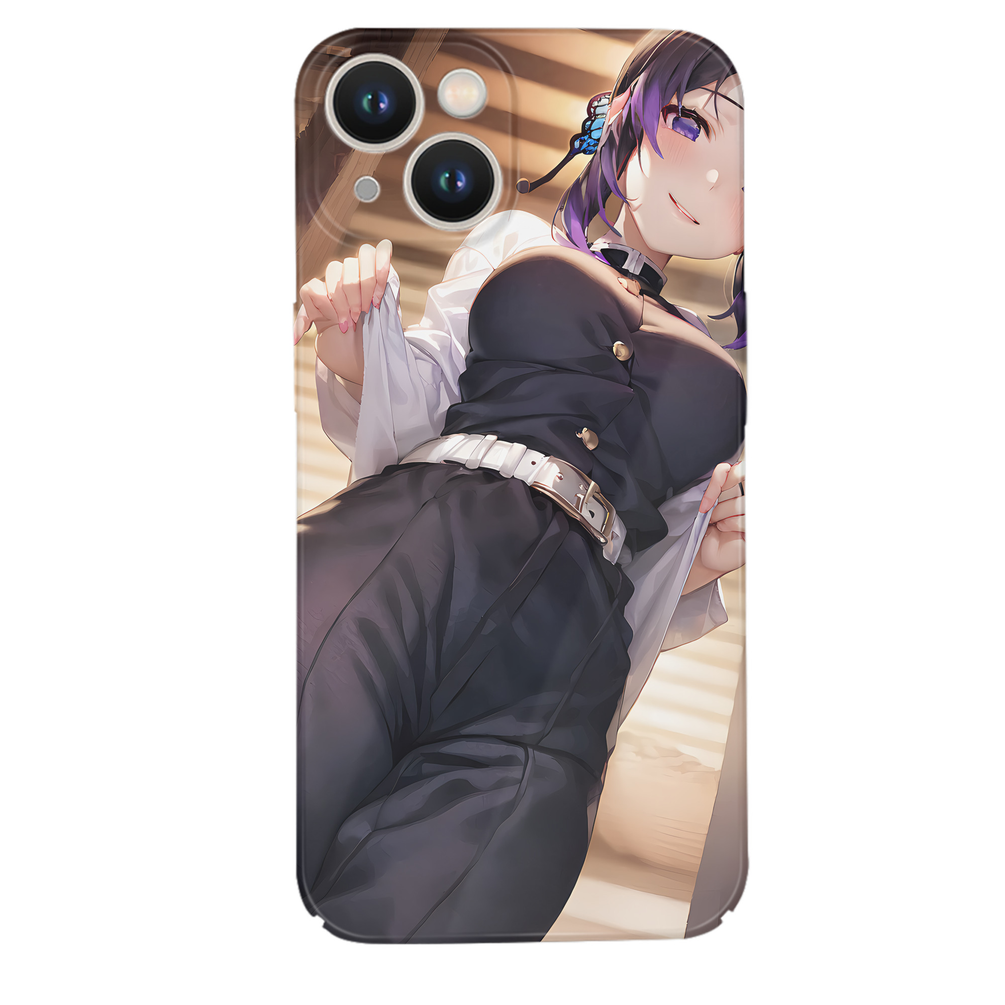 （画像用） 鬼滅の刃（きめつのやいば）蟲柱-胡蝶 しのぶ／こちょう しのぶ Kochou Shinobu 【iPhone 14シリーズ対応】ハードケース