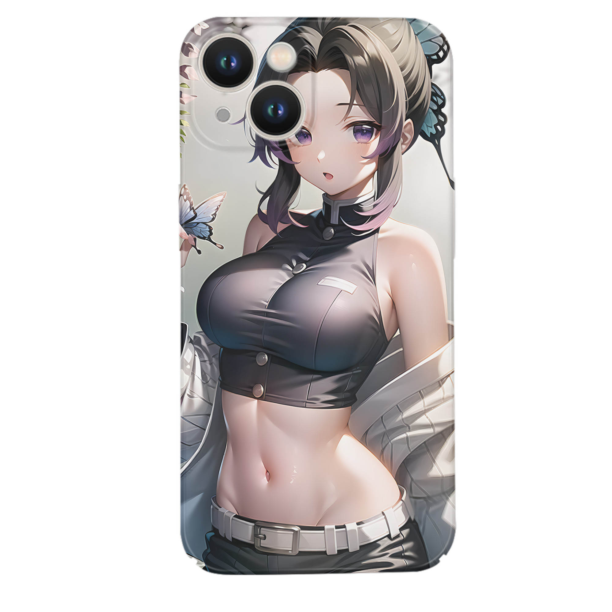 （画像用） 鬼滅の刃（きめつのやいば）蟲柱-胡蝶 しのぶ／こちょう しのぶ Kochou Shinobu 【iPhone 14シリーズ対応】ハードケース