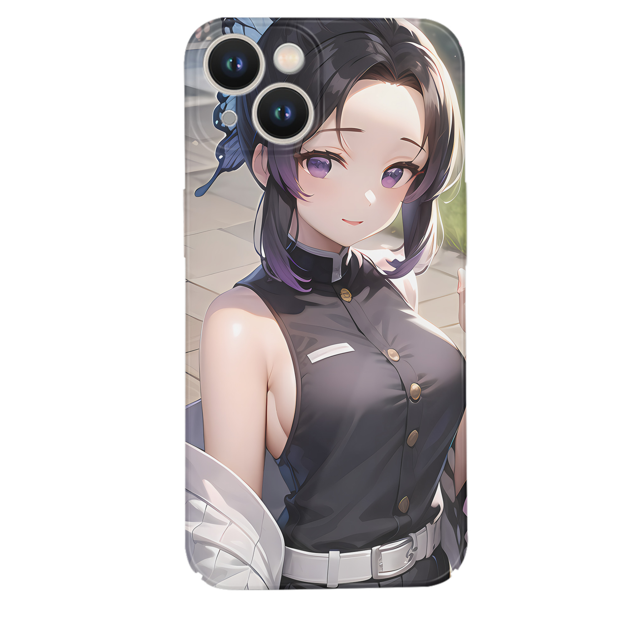 （画像用） 鬼滅の刃（きめつのやいば）蟲柱-胡蝶 しのぶ／こちょう しのぶ Kochou Shinobu 【iPhone 14シリーズ対応】ハードケース