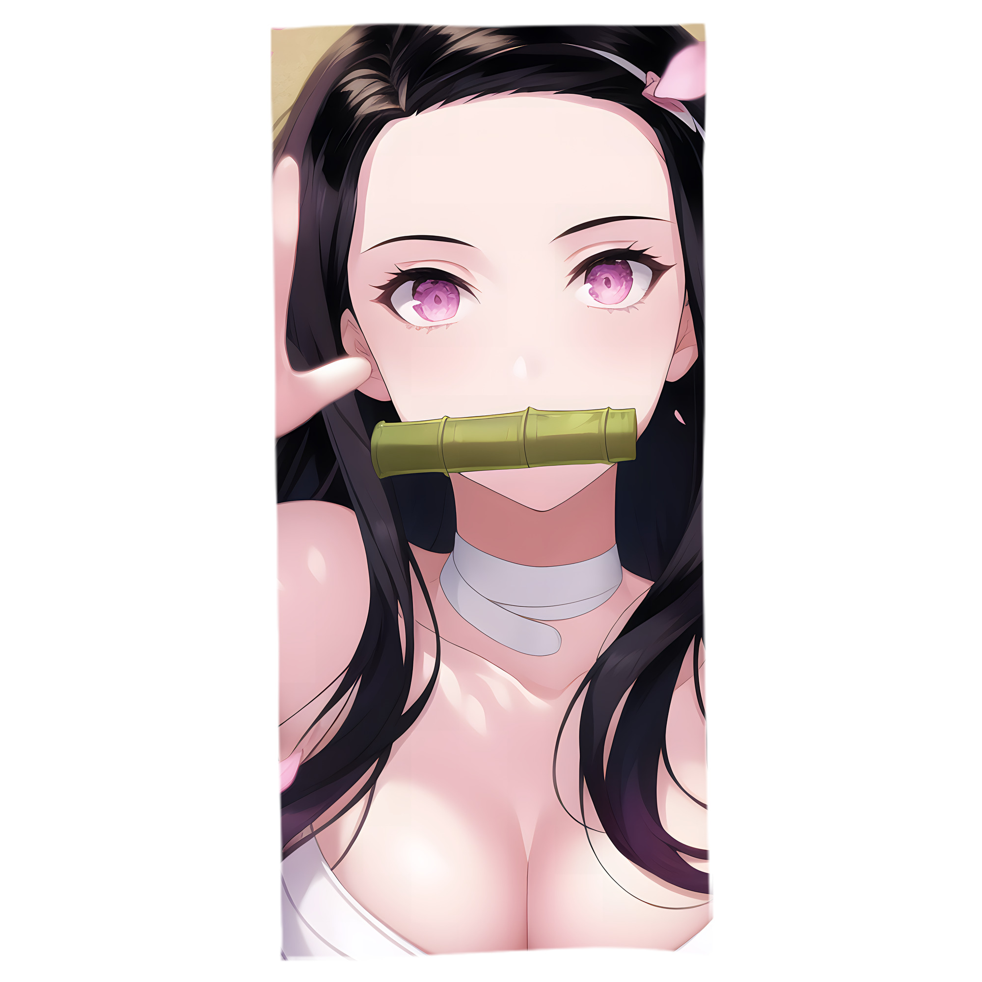（画像用） 鬼滅の刃（きめつのやいば）竈門 禰󠄀豆子／かまど ねずこ Kamado Nezuko 大判バスタオル 70×140cm 吸水速乾 柔らかい肌触り