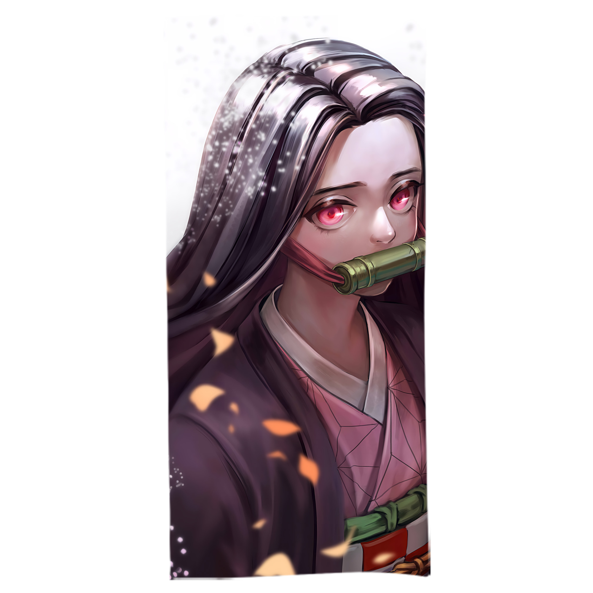 （画像用） 鬼滅の刃（きめつのやいば）竈門 禰󠄀豆子／かまど ねずこ Kamado Nezuko 大判バスタオル 70×140cm 吸水速乾 柔らかい肌触り