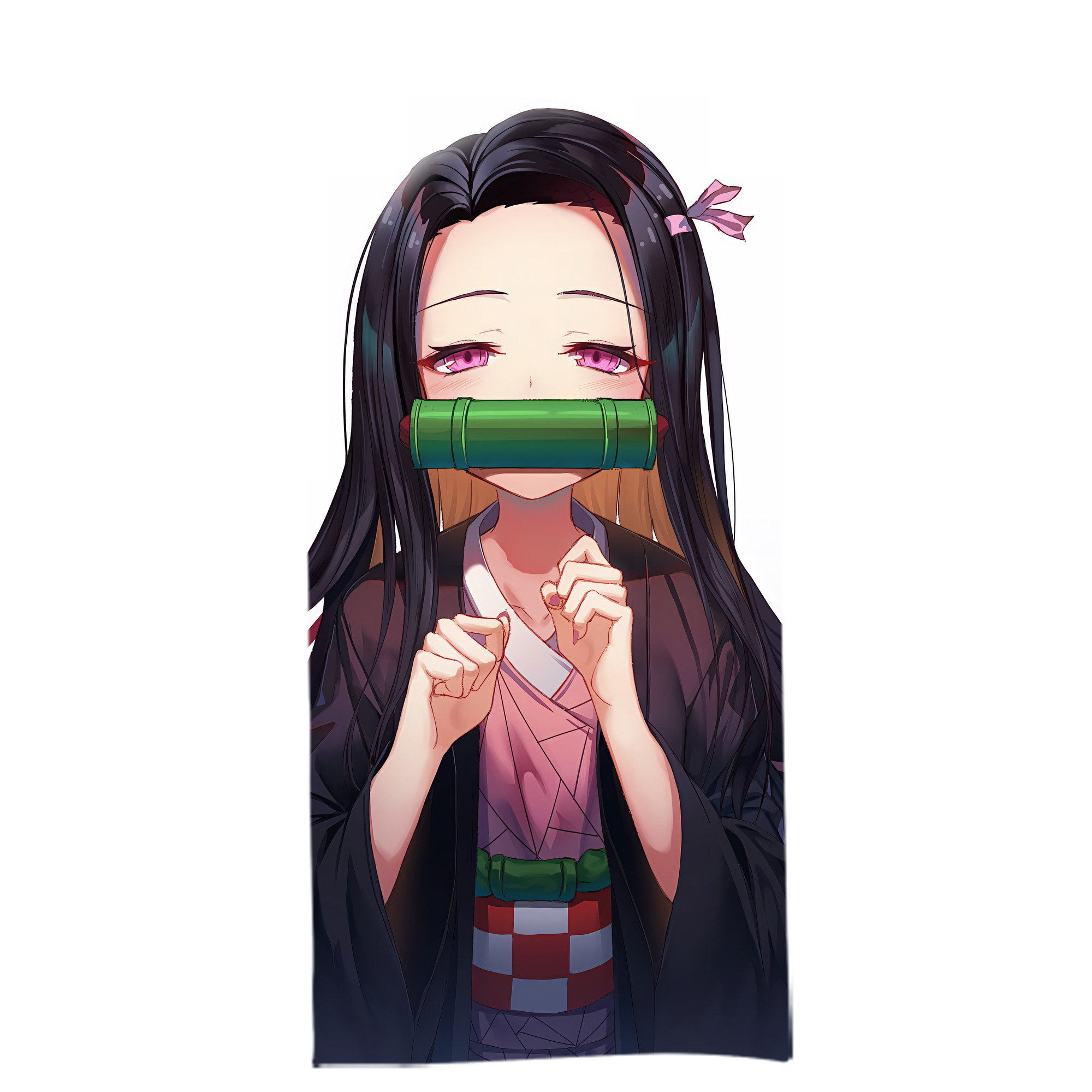 （画像用） 鬼滅の刃（きめつのやいば）竈門 禰󠄀豆子／かまど ねずこ Kamado Nezuko 大判バスタオル 70×140cm 吸水速乾 柔らかい肌触り