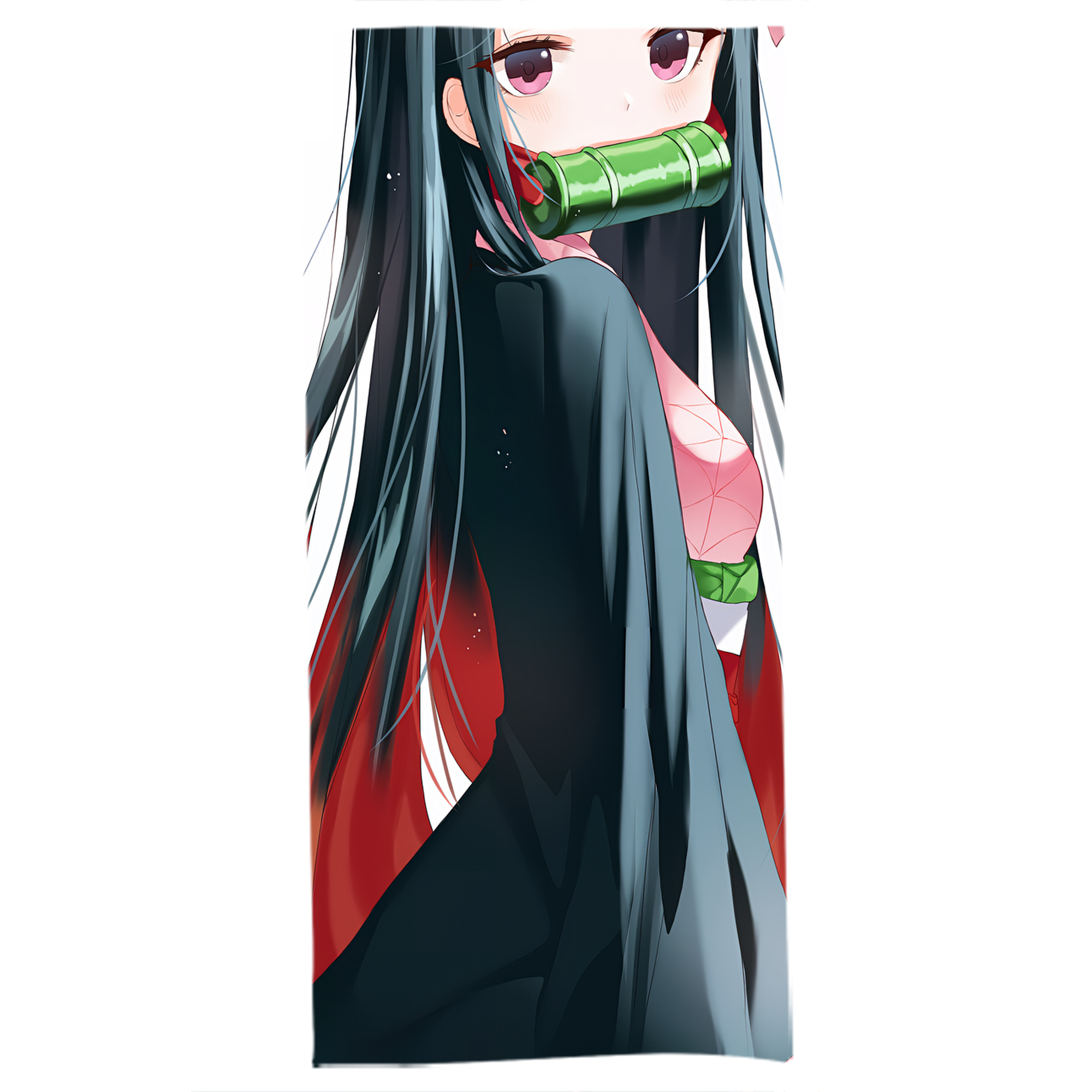 （画像用） 鬼滅の刃（きめつのやいば）竈門 禰󠄀豆子／かまど ねずこ Kamado Nezuko 大判バスタオル 70×140cm 吸水速乾 柔らかい肌触り