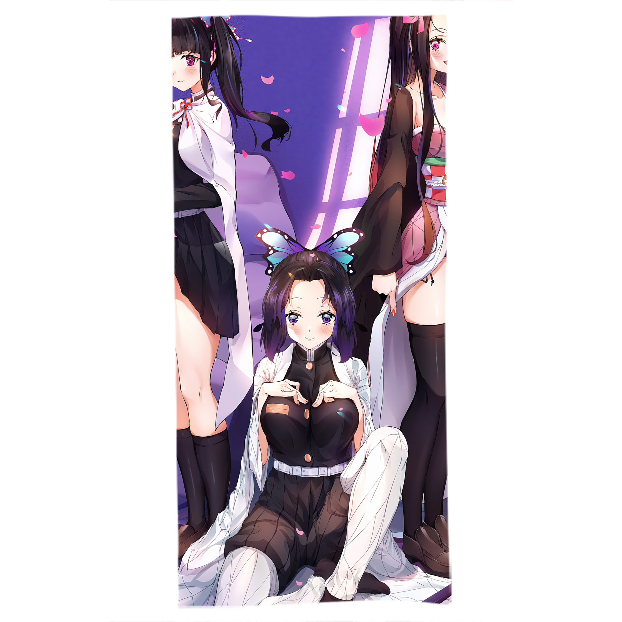 （画像用） 鬼滅の刃（きめつのやいば）竈門 禰󠄀豆子／かまど ねずこ Kamado Nezuko 大判バスタオル 70×140cm 吸水速乾 柔らかい肌触り