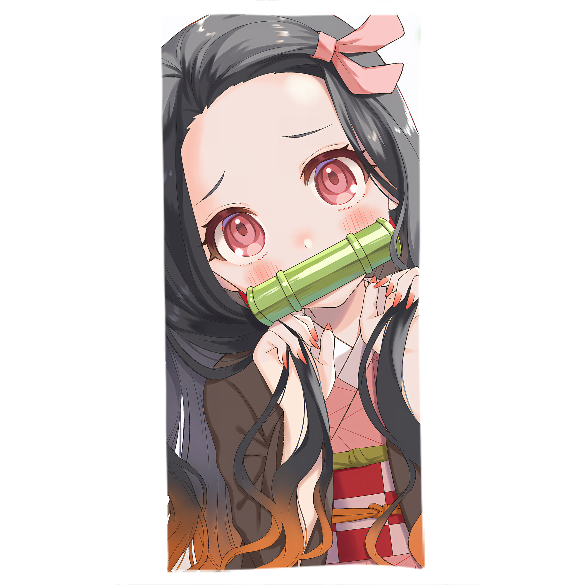 （画像用） 鬼滅の刃（きめつのやいば）竈門 禰󠄀豆子／かまど ねずこ Kamado Nezuko 大判バスタオル 70×140cm 吸水速乾 柔らかい肌触り