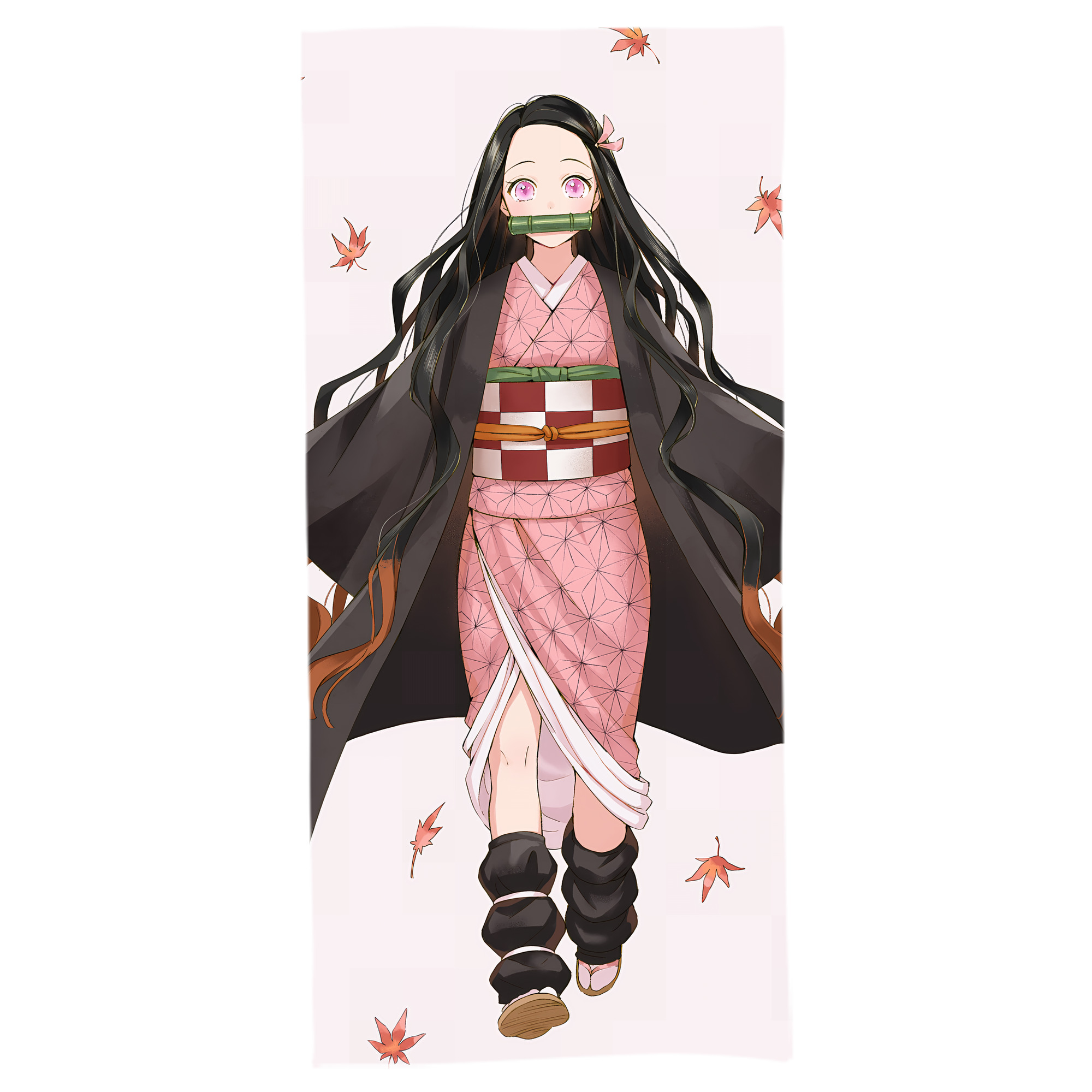 （画像用） 鬼滅の刃（きめつのやいば）竈門 禰󠄀豆子／かまど ねずこ Kamado Nezuko 大判バスタオル 70×140cm 吸水速乾 柔らかい肌触り