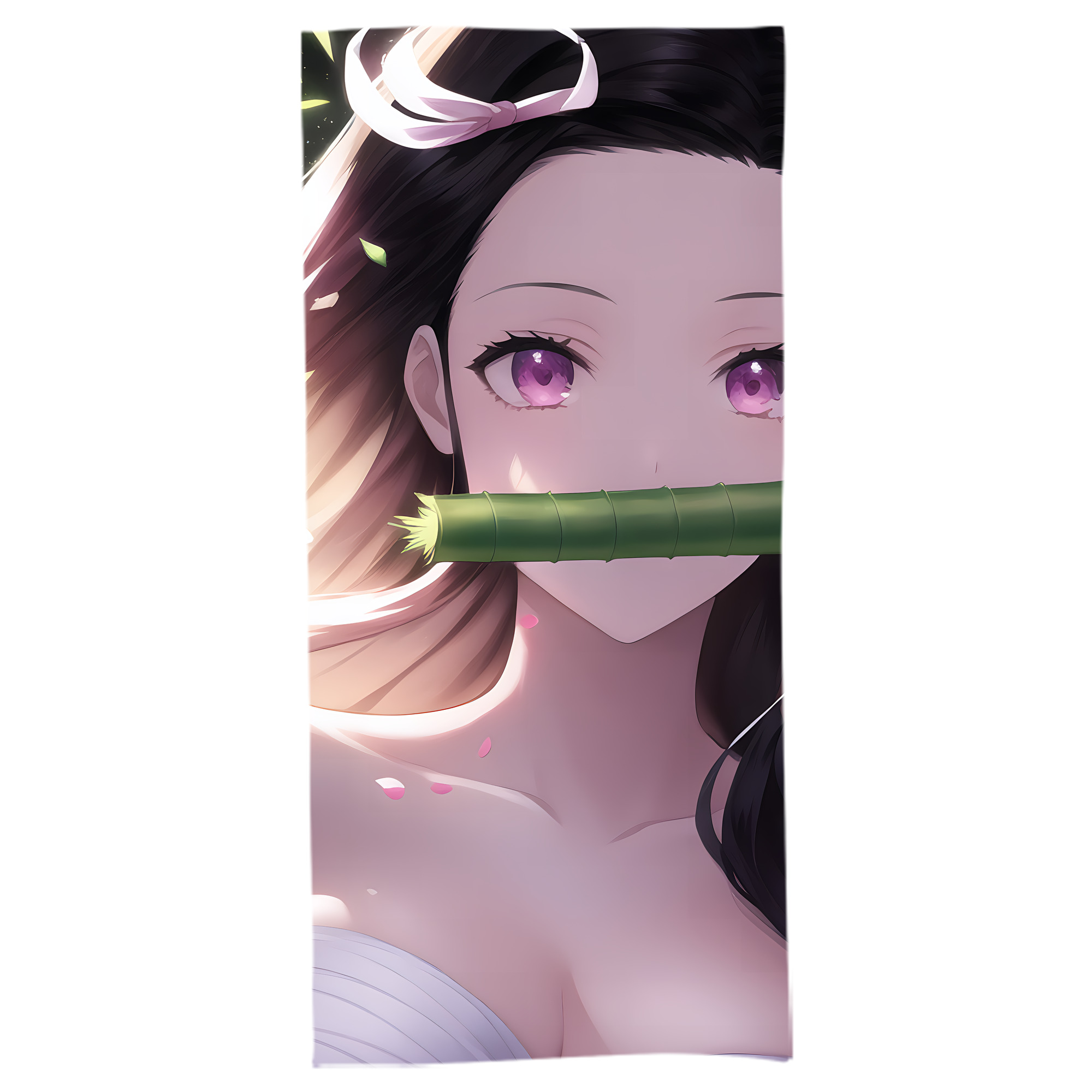 （画像用） 鬼滅の刃（きめつのやいば）竈門 禰󠄀豆子／かまど ねずこ Kamado Nezuko 大判バスタオル 70×140cm 吸水速乾 柔らかい肌触り