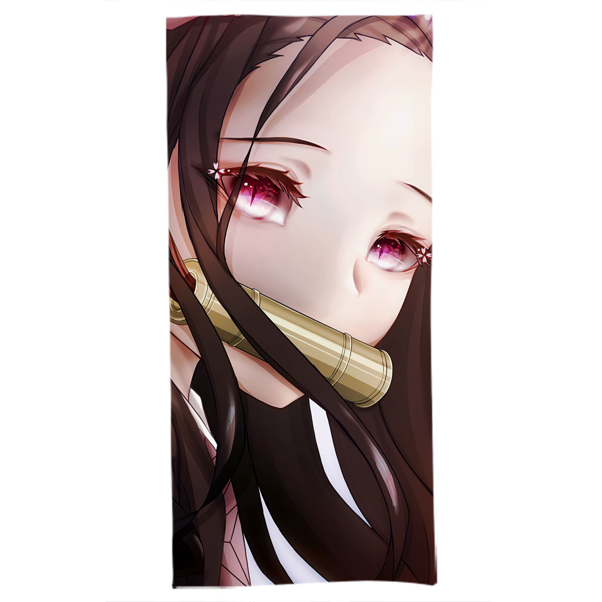（画像用） 鬼滅の刃（きめつのやいば）竈門 禰󠄀豆子／かまど ねずこ Kamado Nezuko 大判バスタオル 70×140cm 吸水速乾 柔らかい肌触り